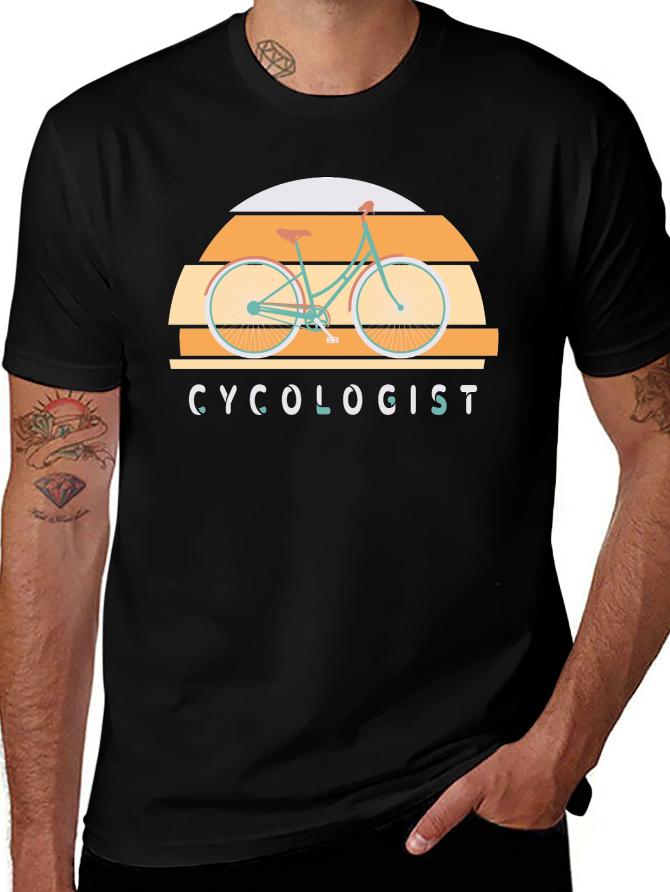 Variant 16 of Cyclogist T-Shirt - Retro Bicycle Design