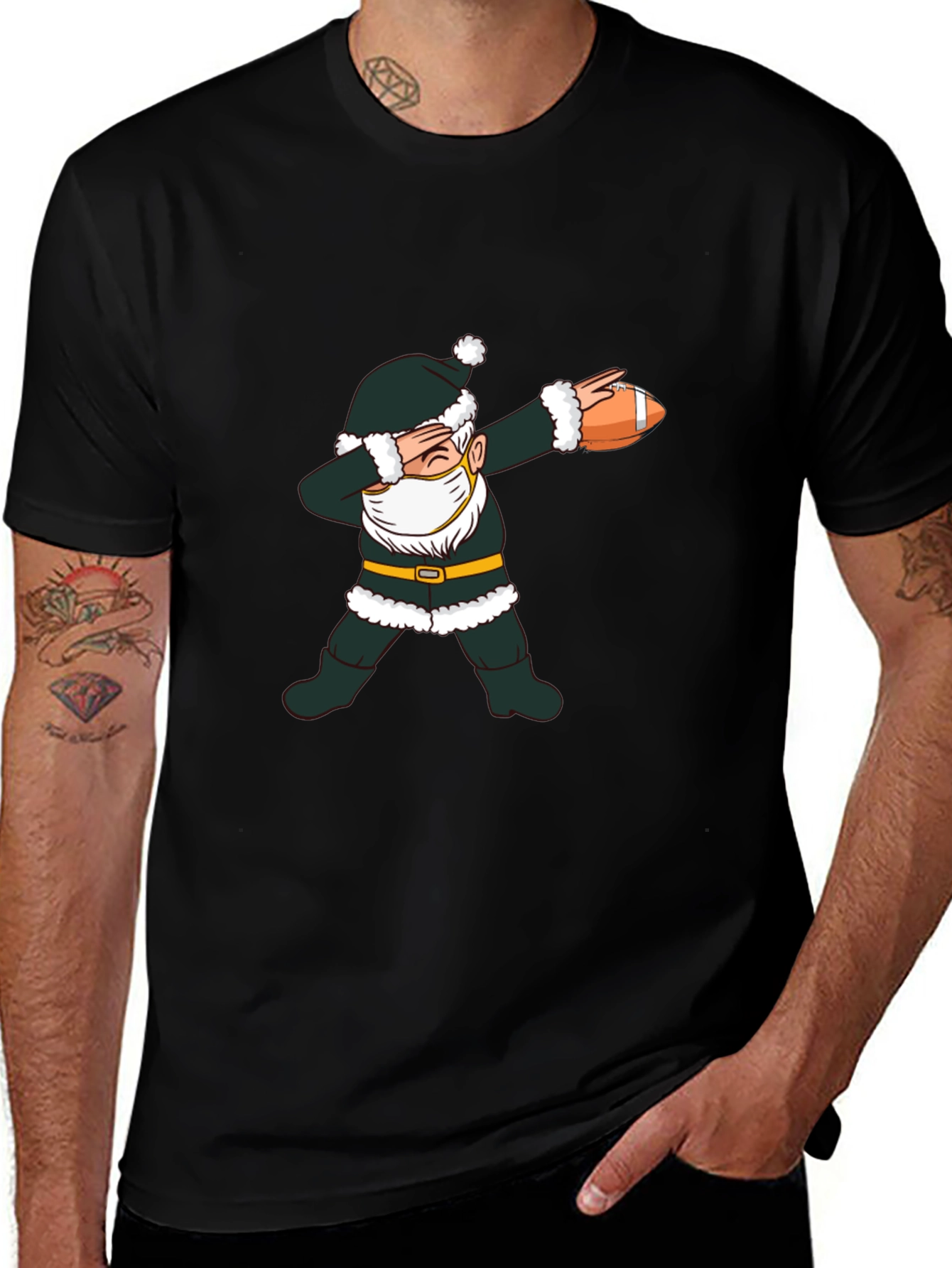 Variant 10 of Dabbing Santa Football T-Shirt
