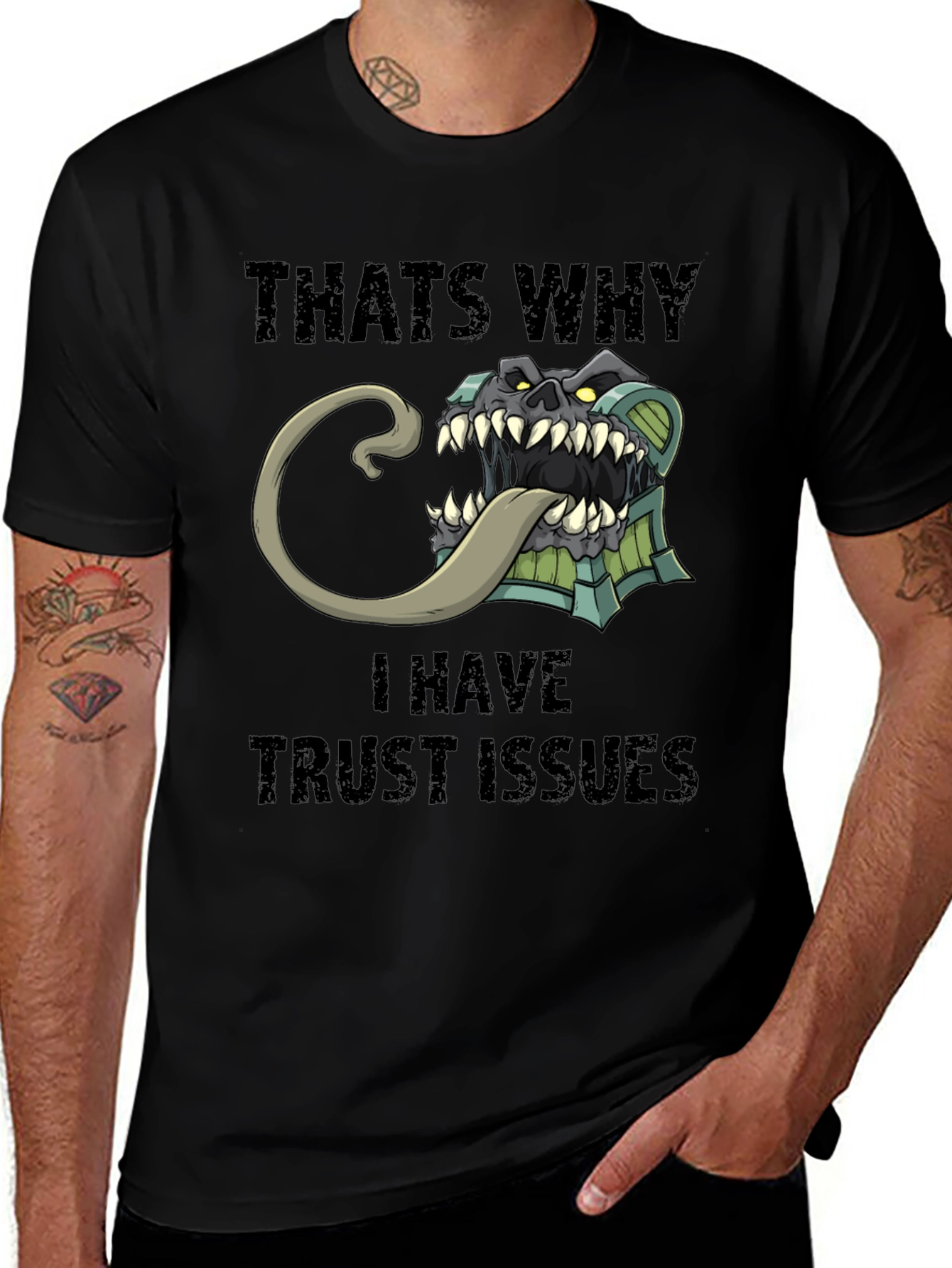 Variant 12 of Trust Issues T-Shirt Funny Mimic Monster Tee