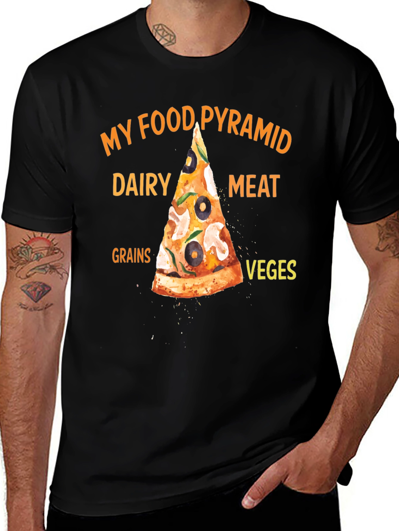 My Food Pyramid Pizza T-Shirt
