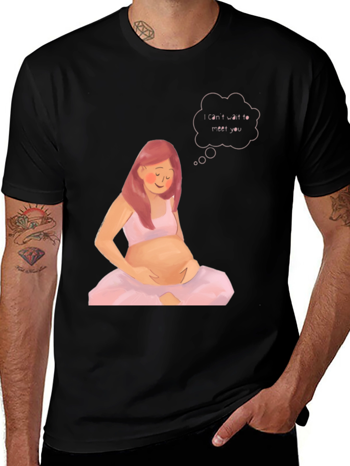 Expecting Mom T-Shirt - "Can't Wait to Meet You"