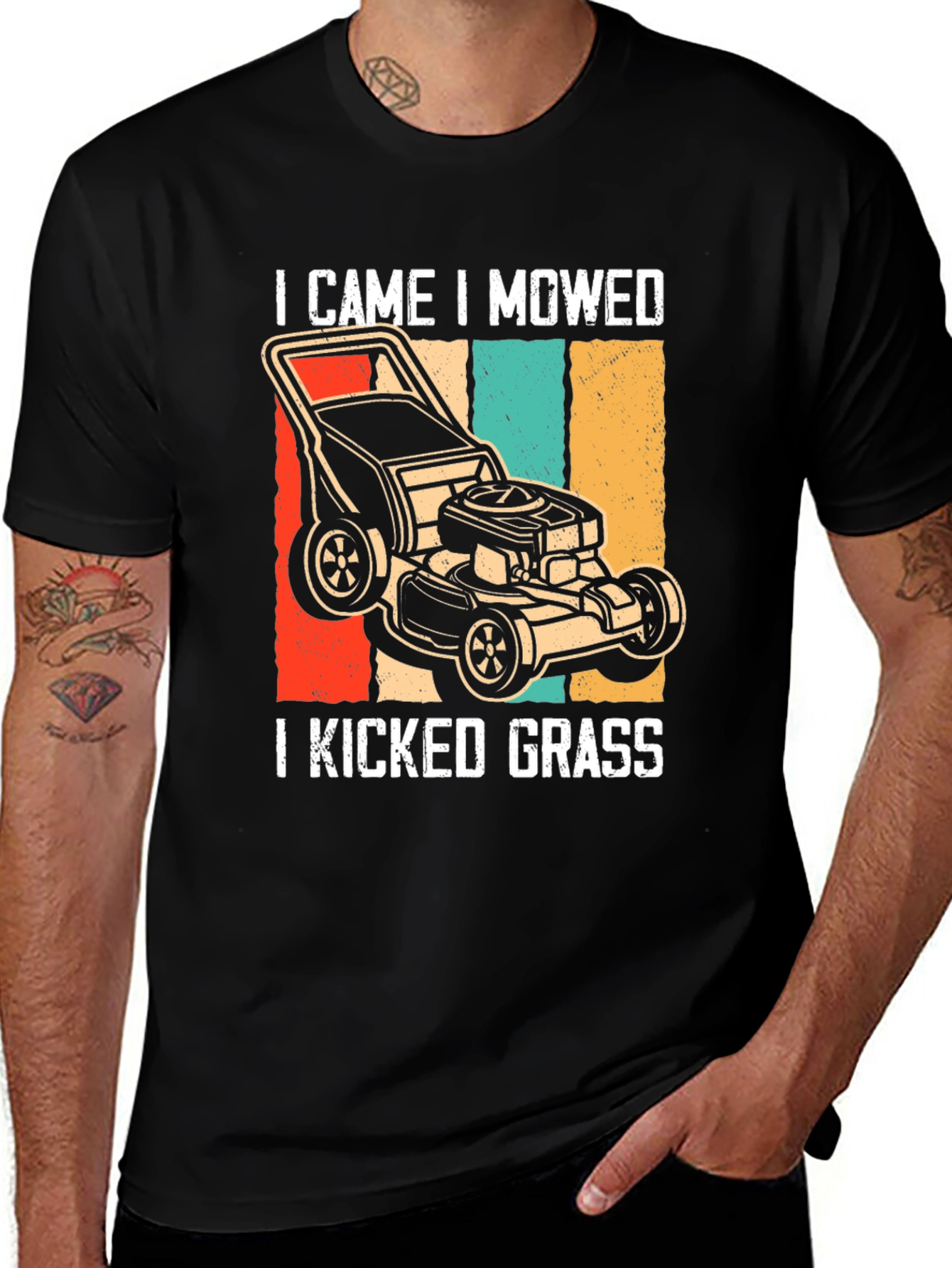 Variant 21 of I Came I Mowed T-Shirt - Lawn Care Humor