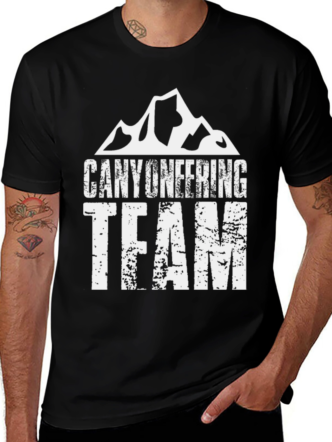 Canyoneering Team Black T-Shirt - Adventure Ready!