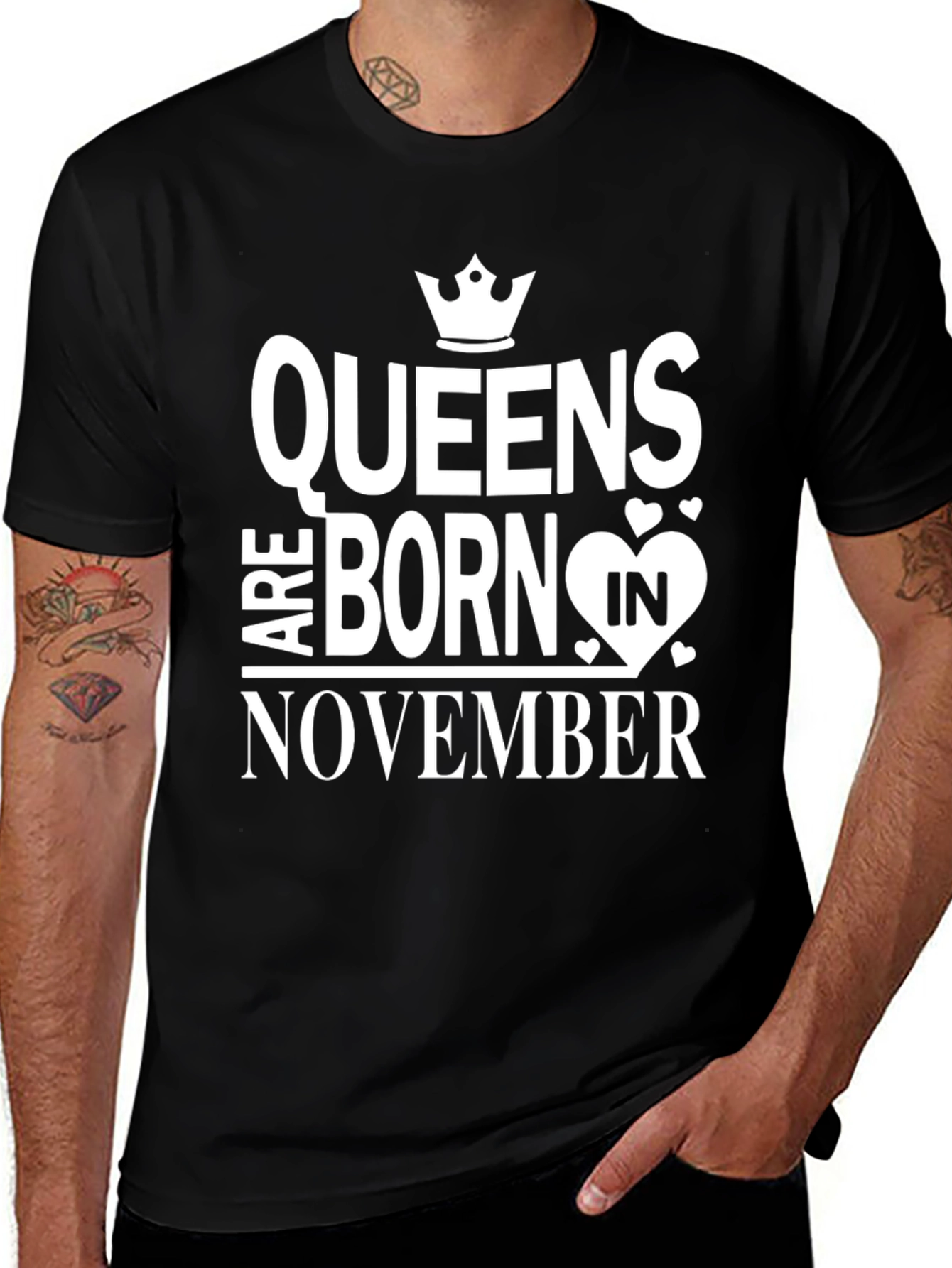 Variant 11 of Queens Born in November Black T-Shirt