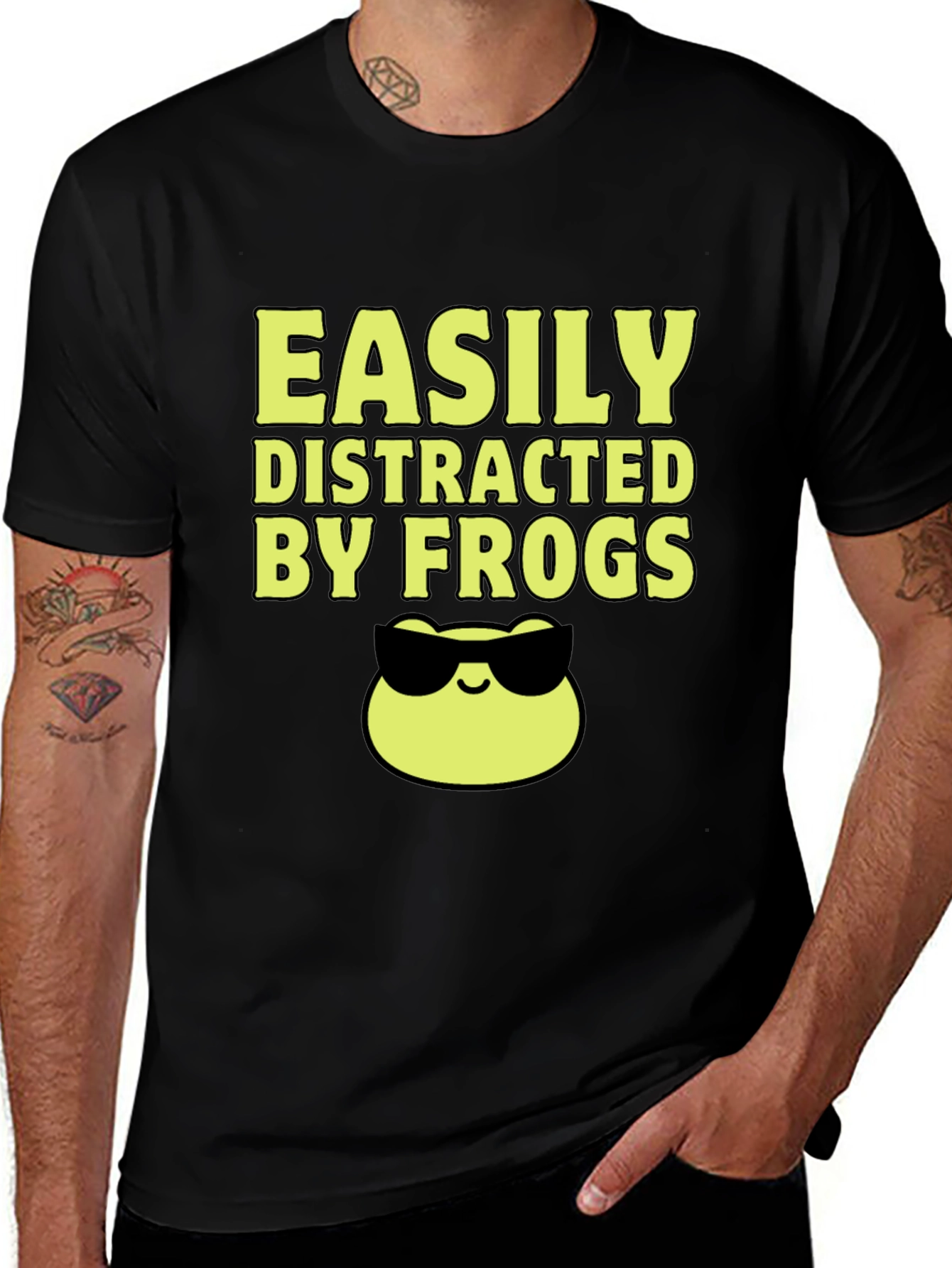 Variant 6 of Easily Distracted by Frogs Graphic Tee