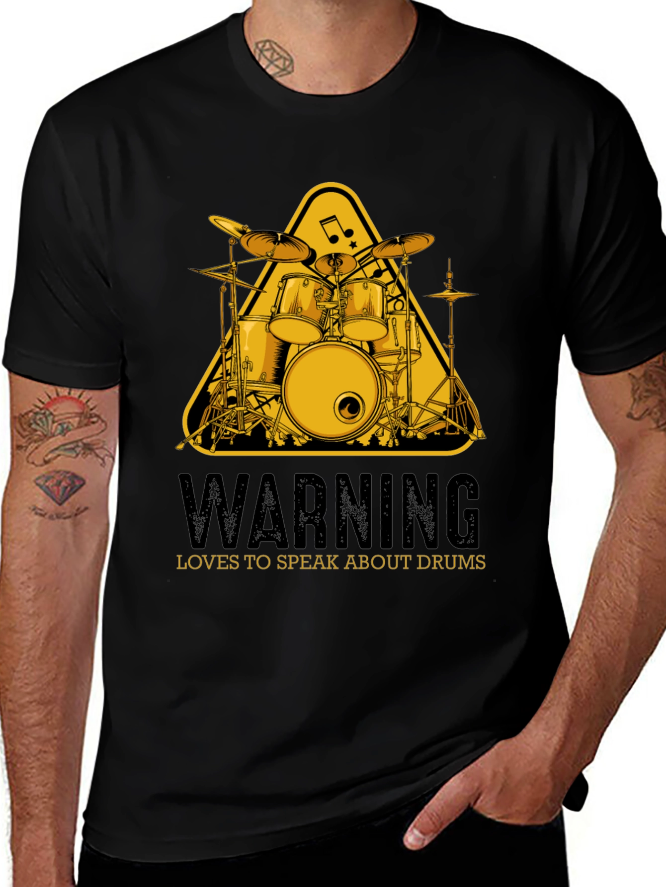 Variant 9 of Drummer Warning Graphic Tee