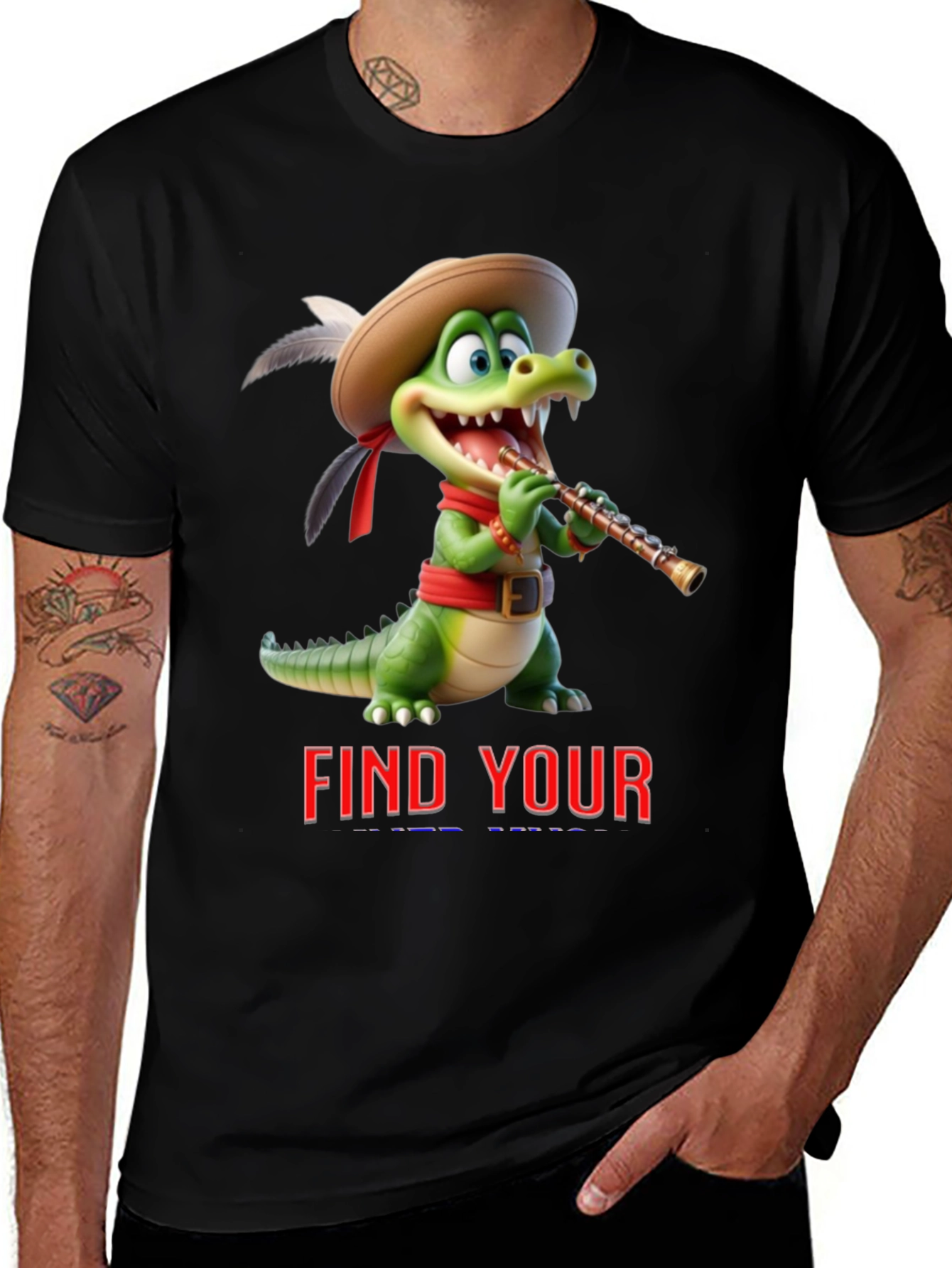Variant 16 of Cartoon Crocodile T-Shirt - Find Your Tune