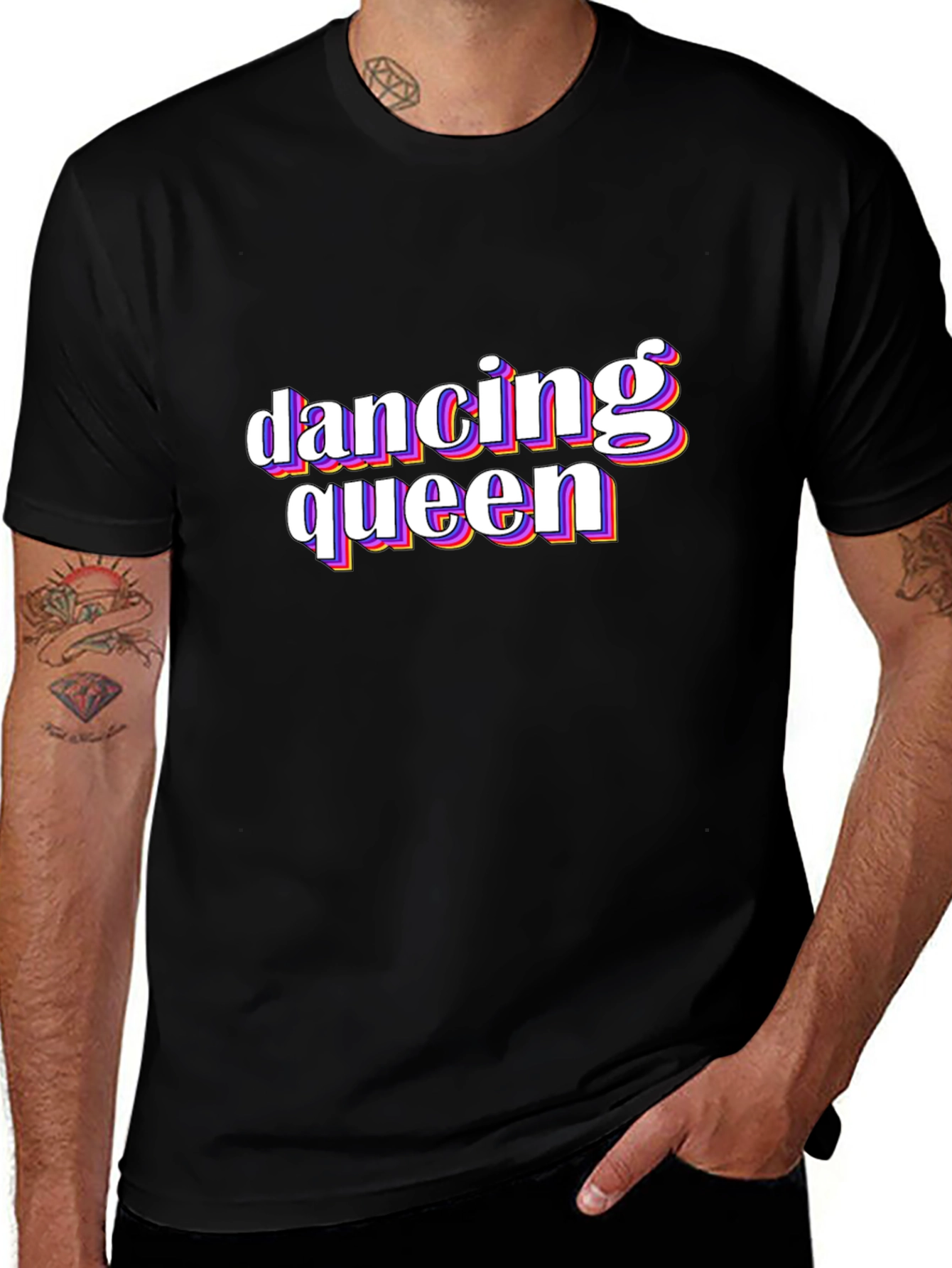 Variant 10 of Dancing Queen Retro Graphic Tee - Black