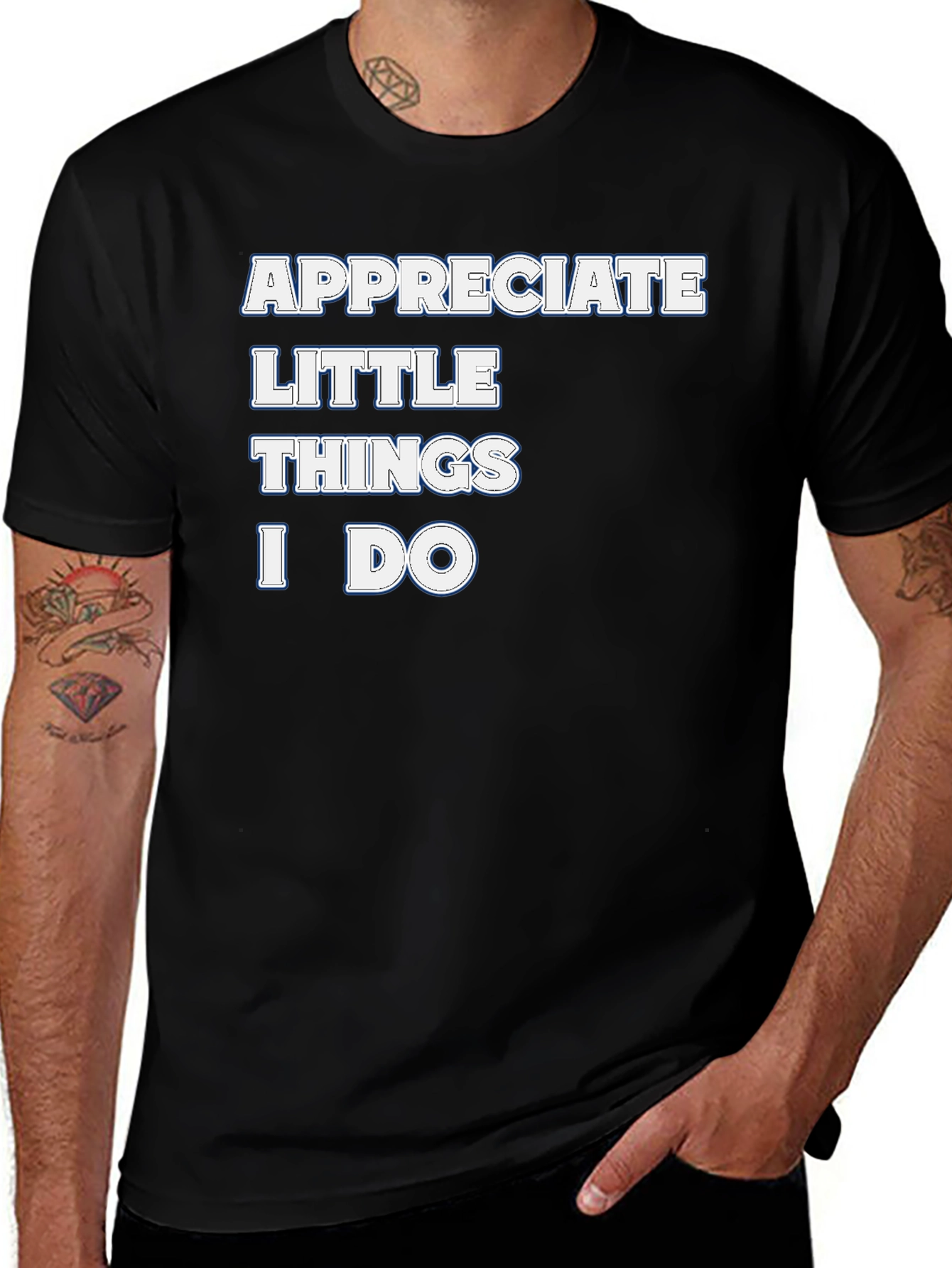Variant 26 of Appreciate Little Things Black Graphic Tee