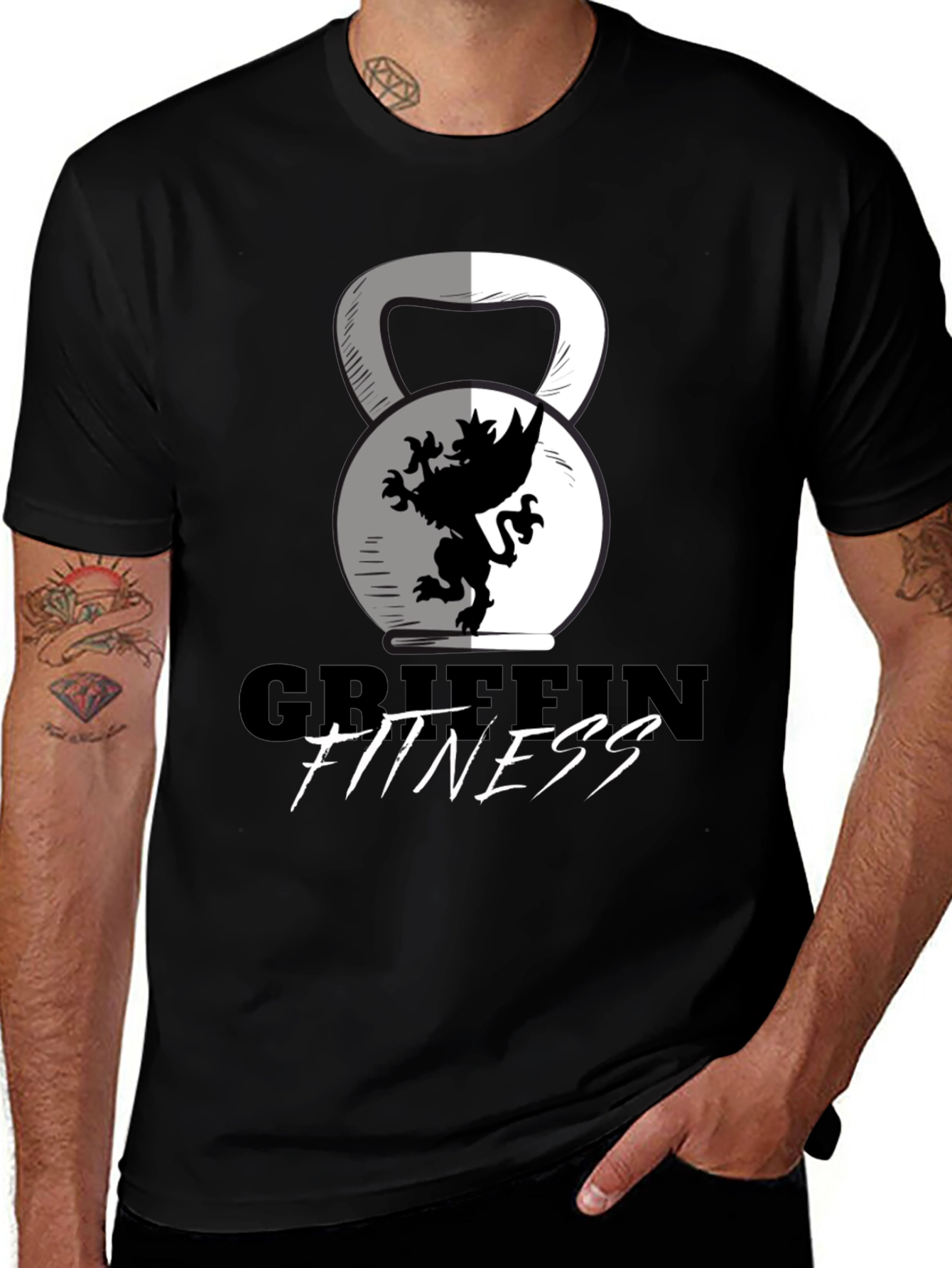 Variant 16 of Griffin Fitness Black T-Shirt