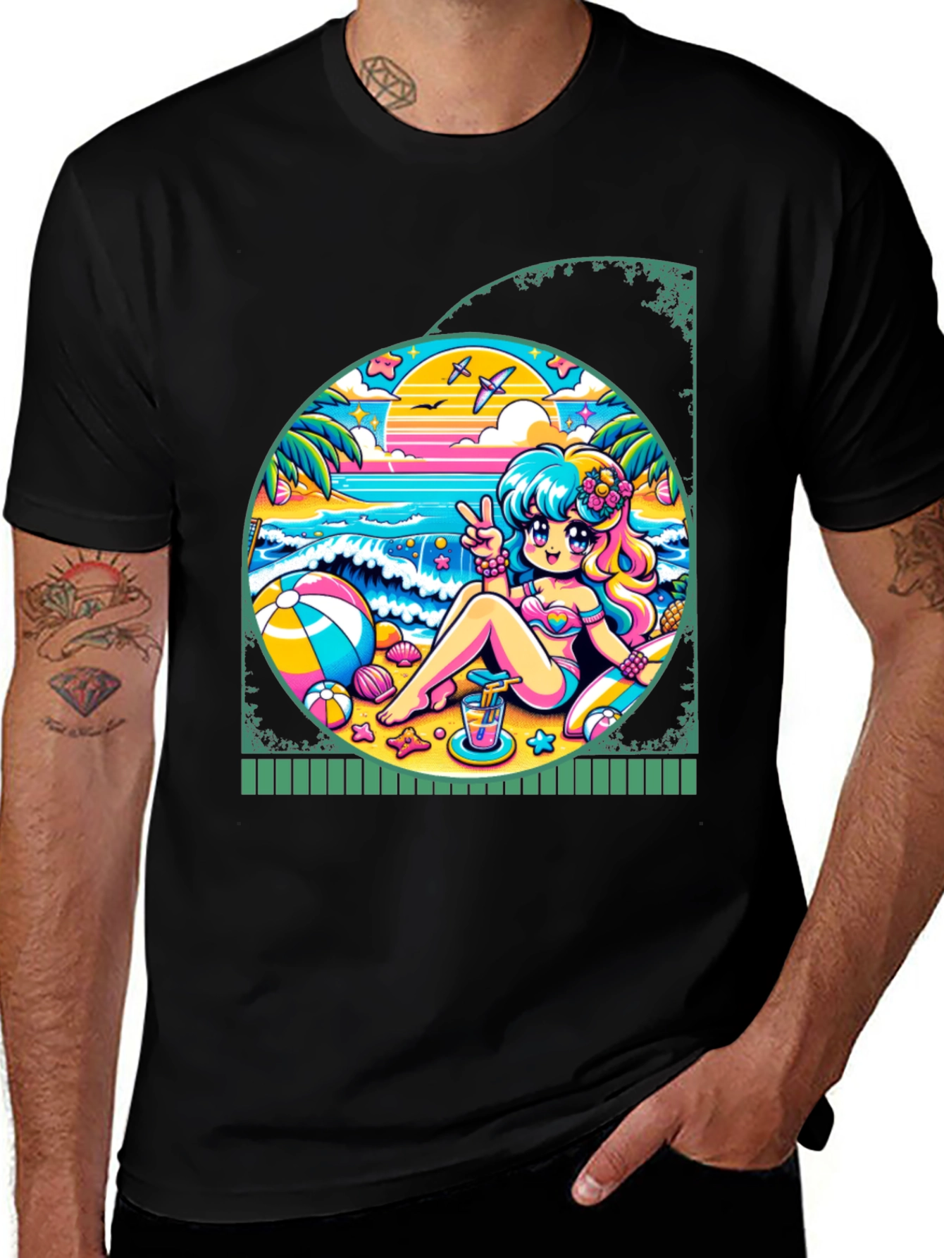 Beach Babe Anime T-Shirt
