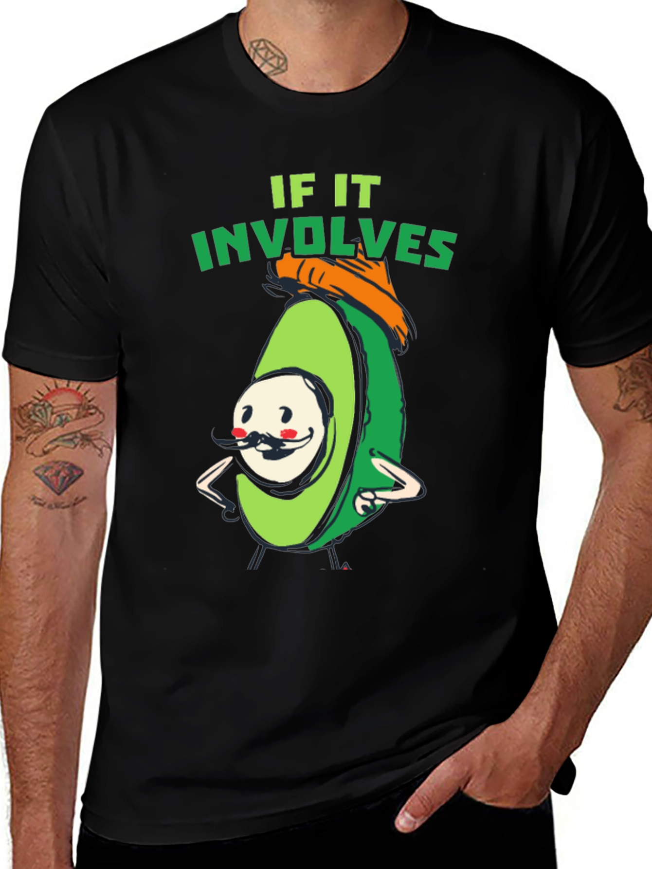 Variant 25 of Avocado Humor T-Shirt - If It Involves Fun
