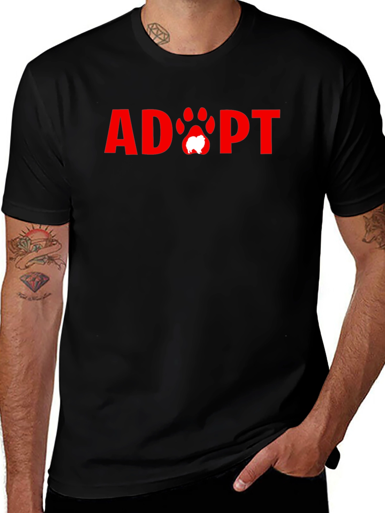 Adopt Dog T-Shirt, Animal Rescue Tee