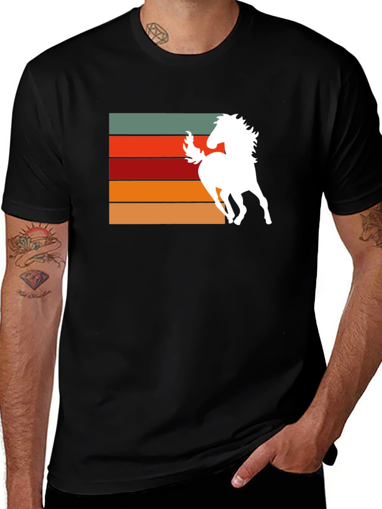 Variant 7 of Retro Horse Graphic T-Shirt