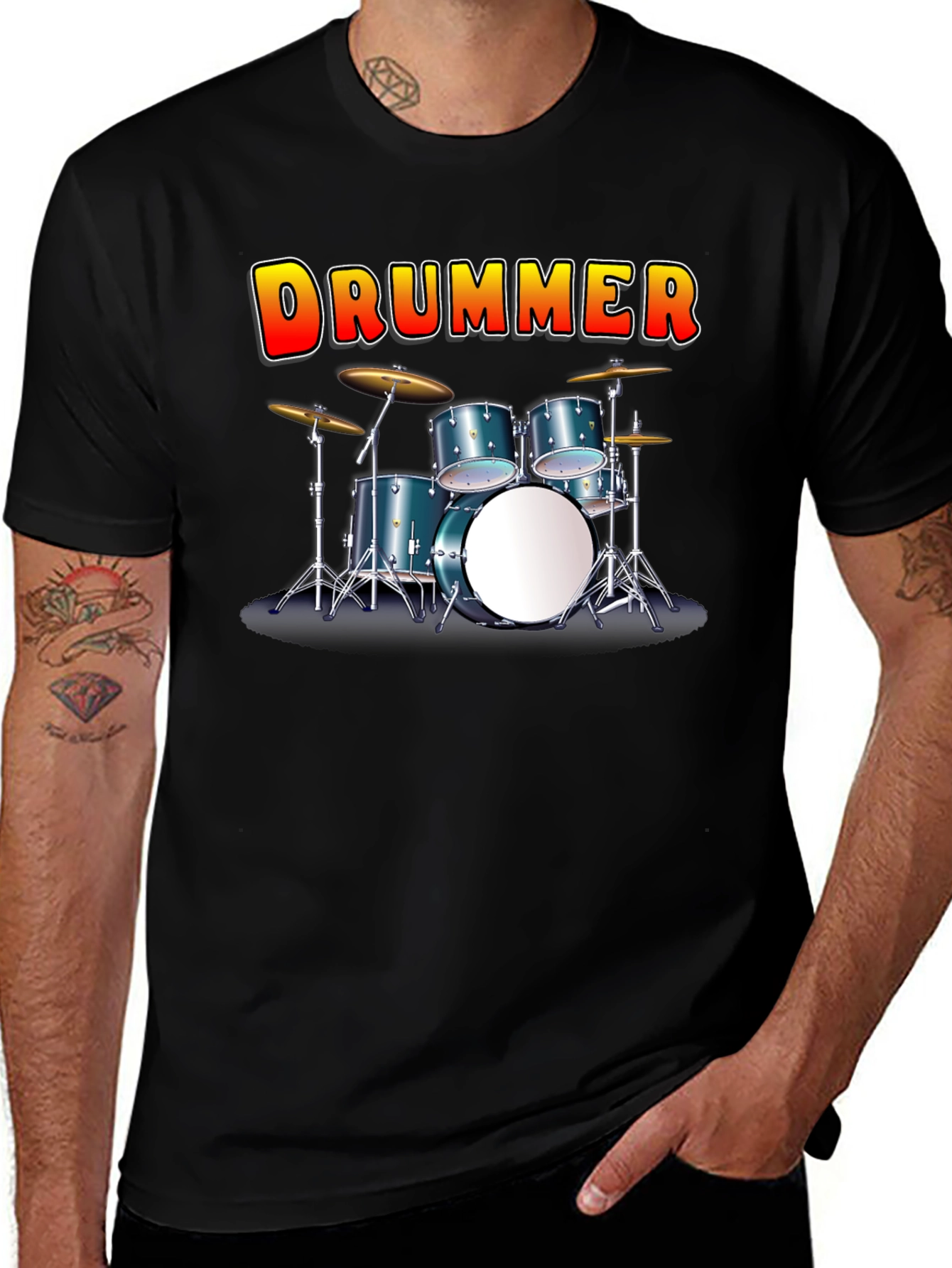 Variant 10 of Drummer T-Shirt - Music Lover Tee
