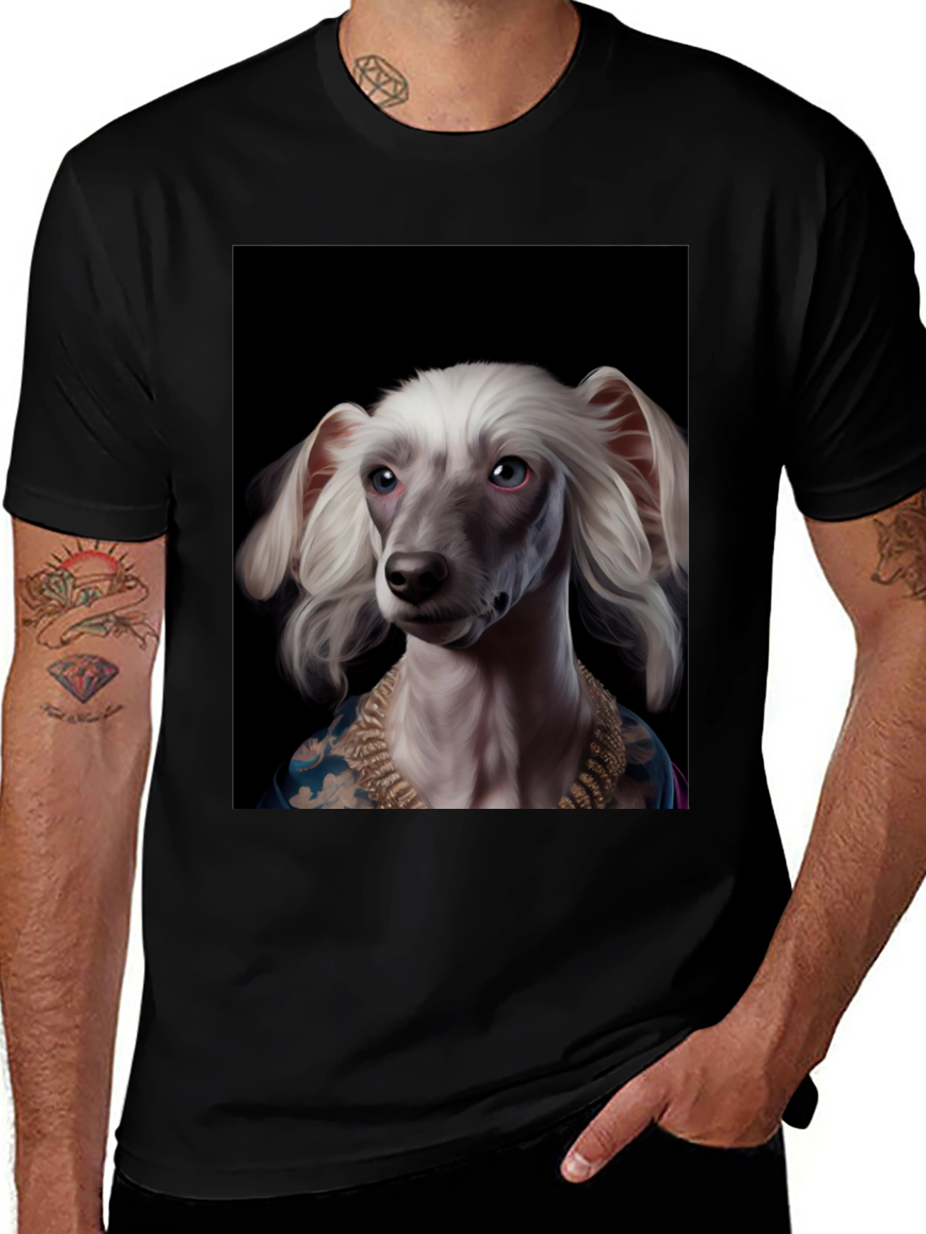 Variant 26 of Dog Portrait Graphic Tee - Artistic Pet Lover's Shirt