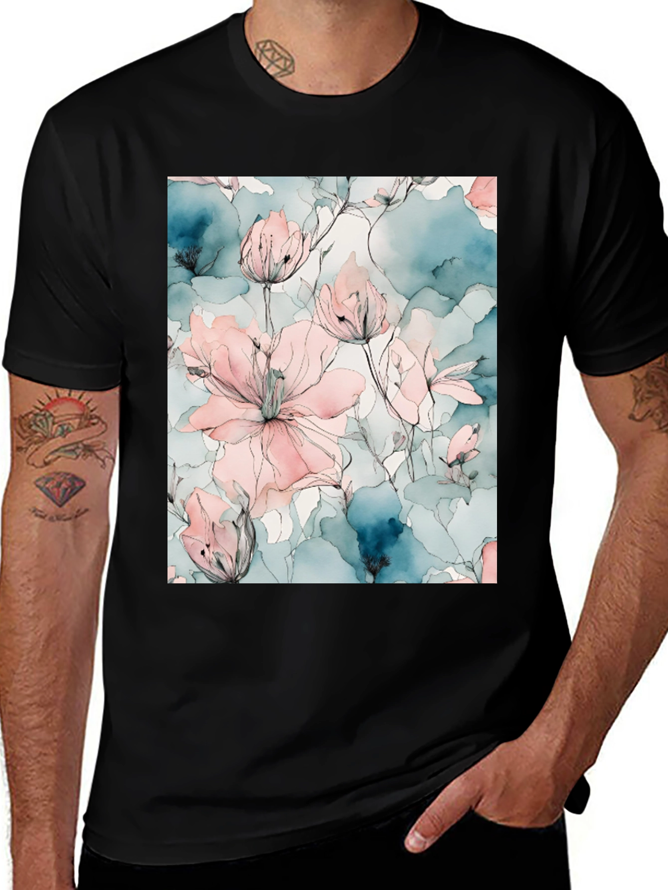 Variant 30 of Floral Watercolor T-Shirt - Stylish & Unique Design