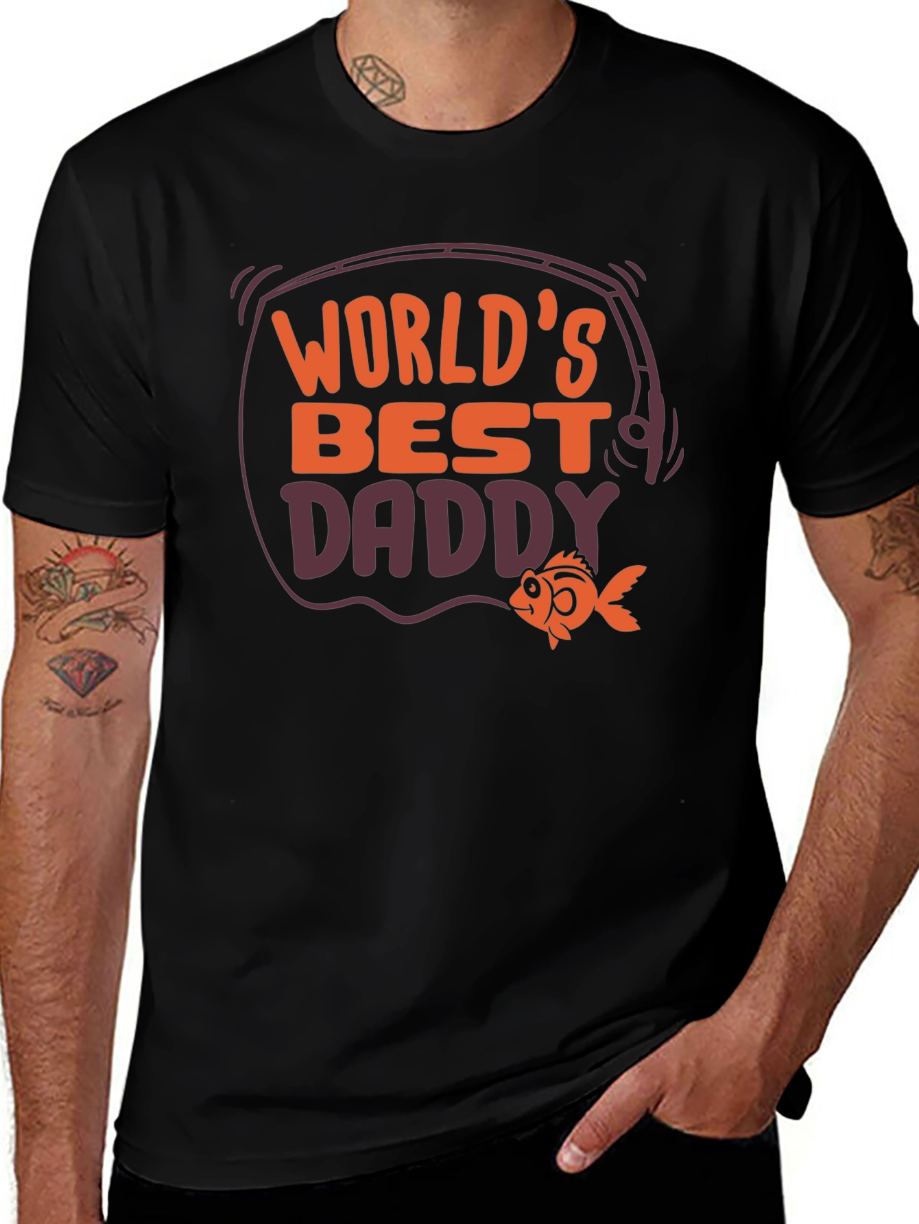 Variant 25 of World's Best Daddy Fishing T-Shirt - Father's Day Gift