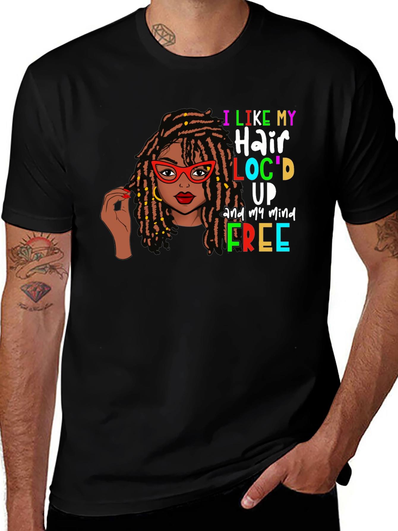 Variant 9 of Loc'd Up Mind Free Graphic Tee