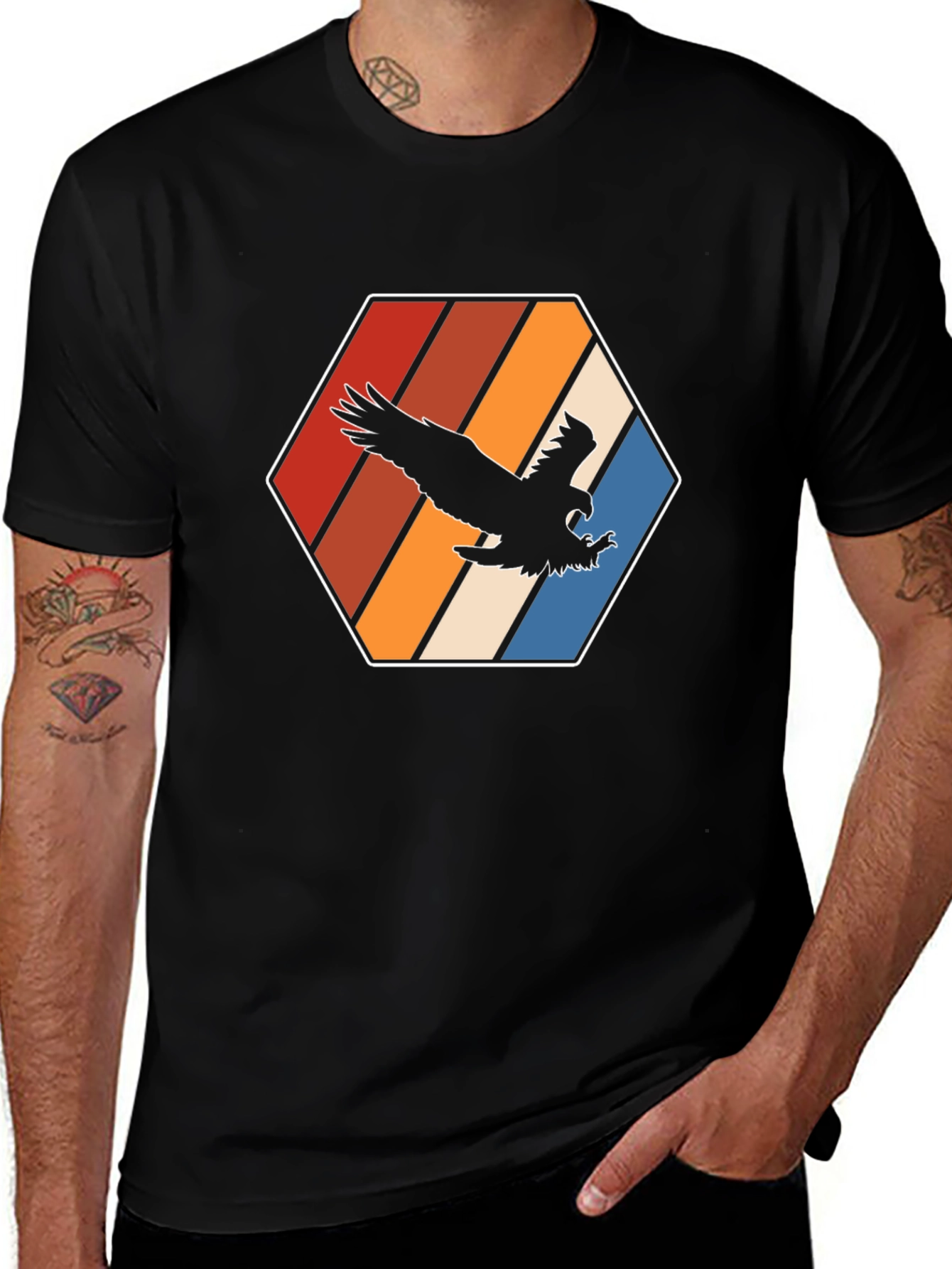 Variant 6 of Retro Eagle T-Shirt - Vintage Style Graphic Tee