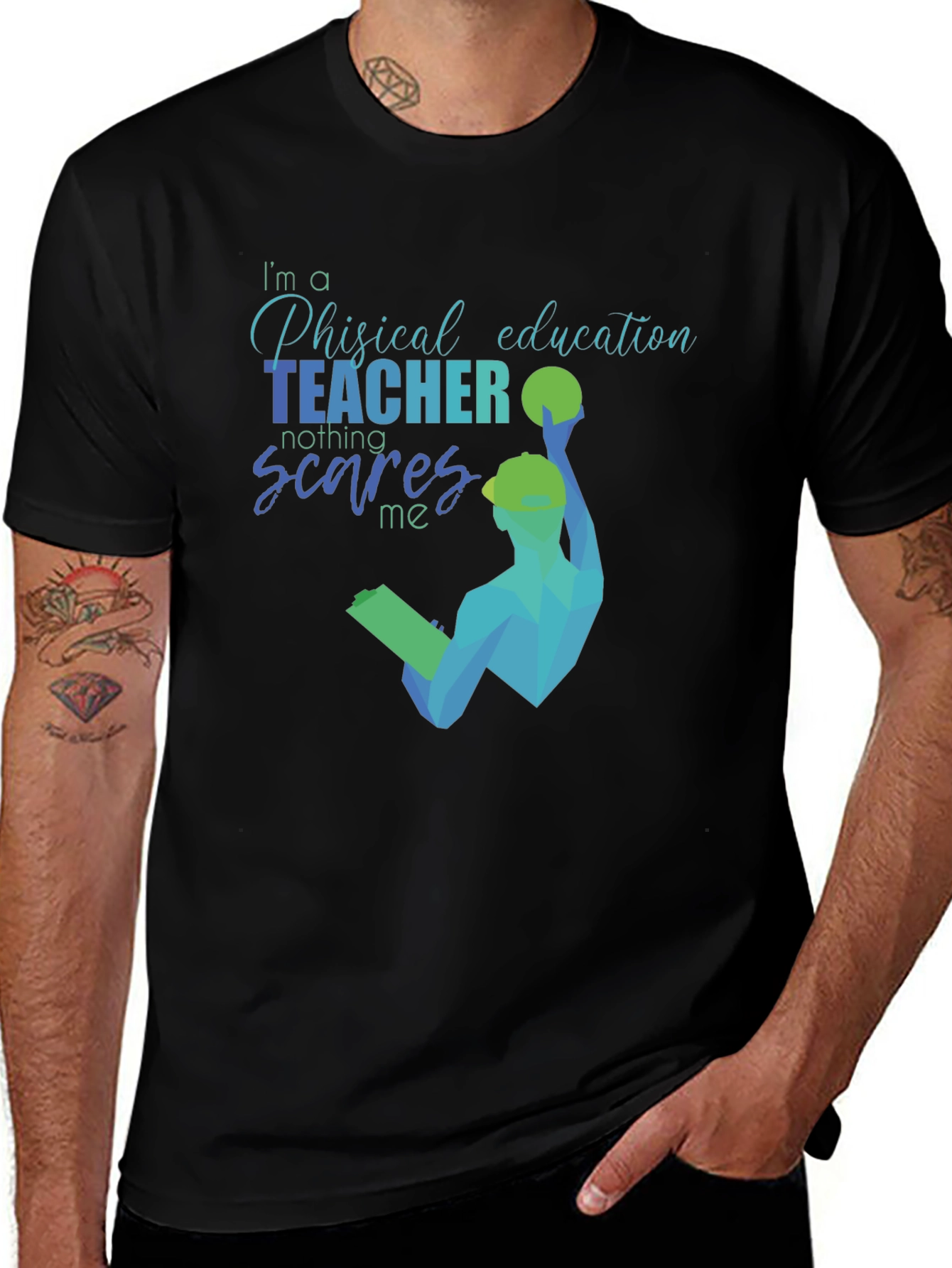 Variant 6 of Physical Education Teacher Graphic T-Shirt