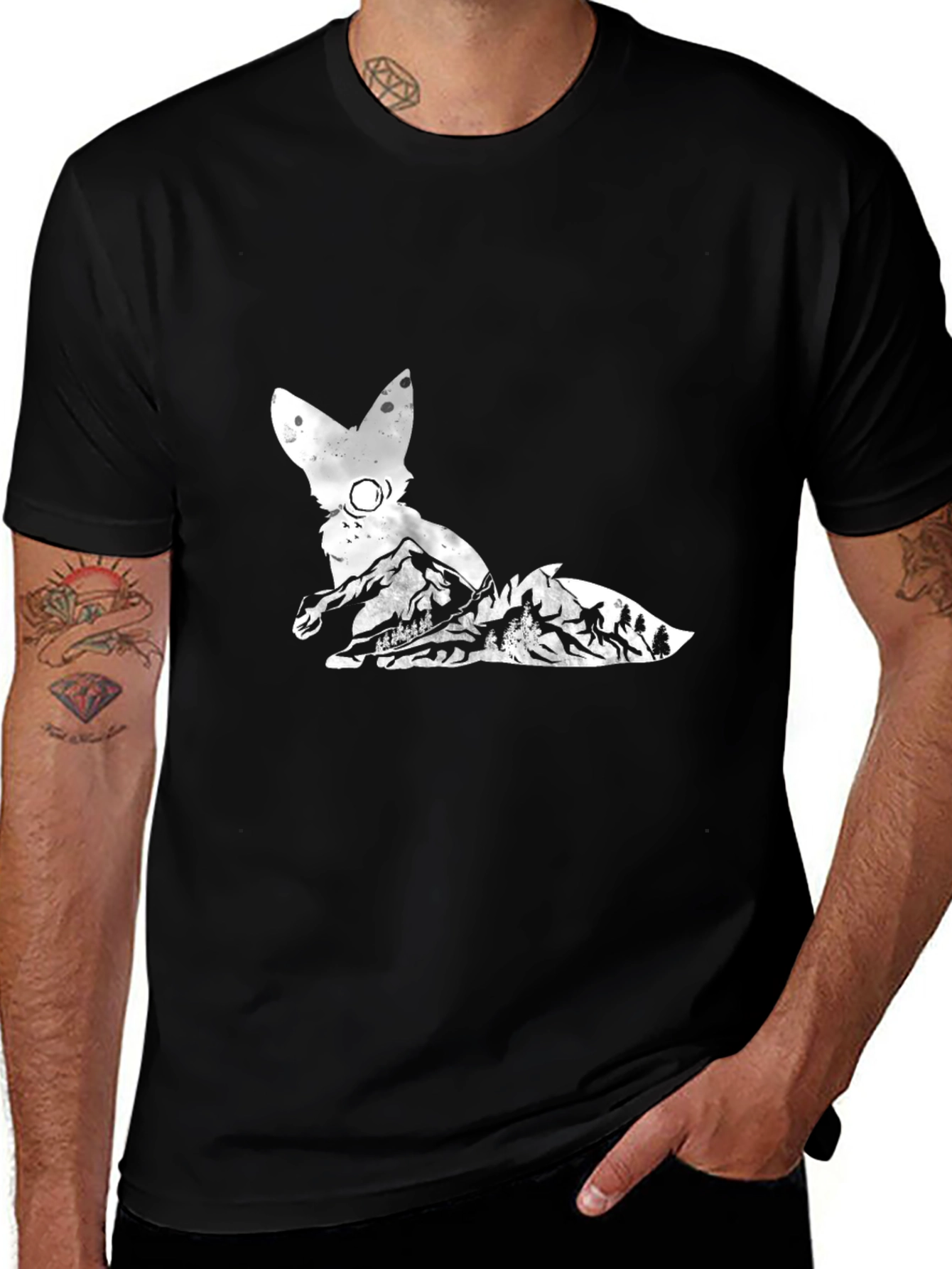 Variant 21 of Fox Mountain Graphic Tee - Nature Adventure Shirt