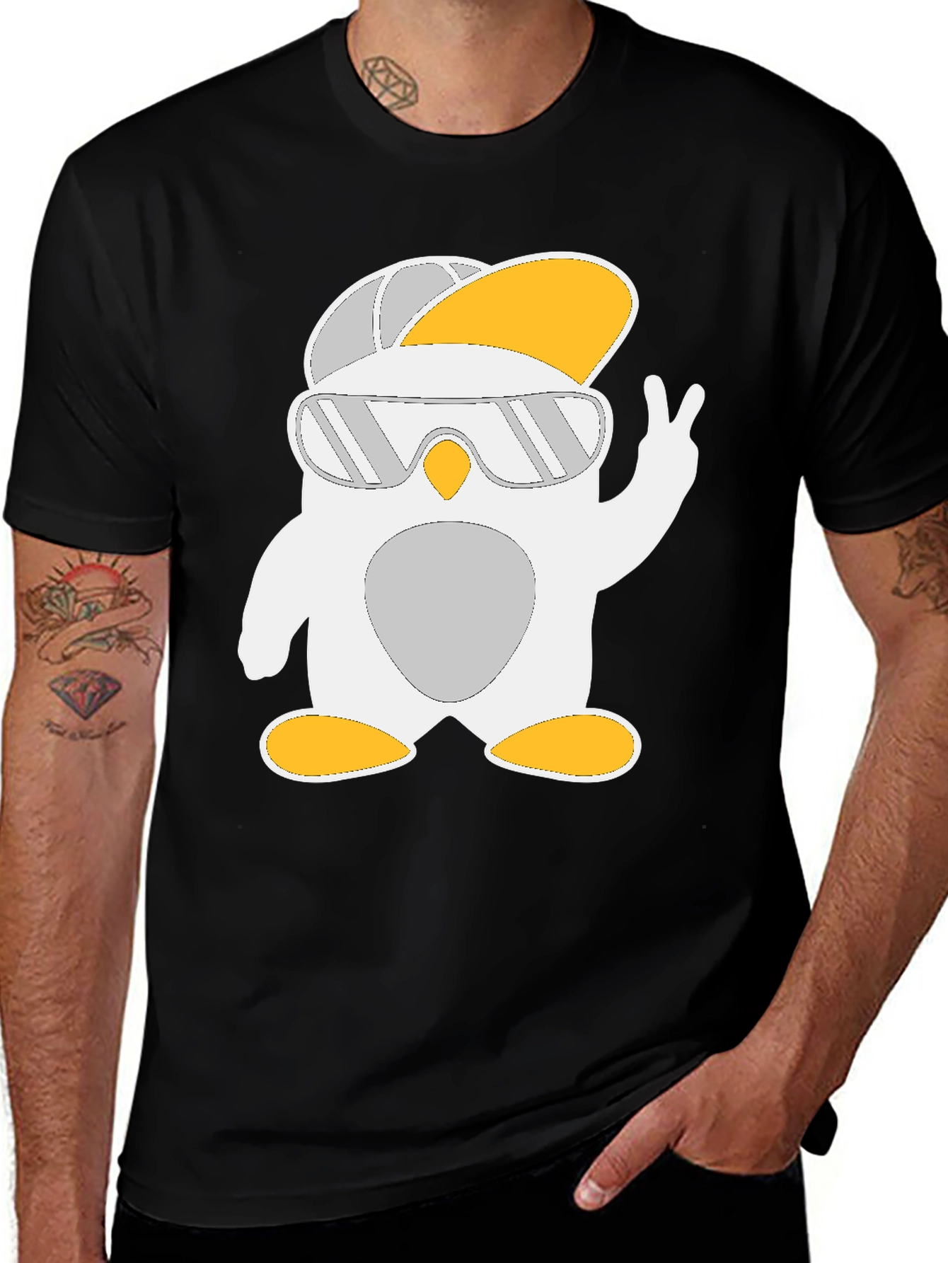 Variant 23 of Cool Penguin T-Shirt with Hat and Sunglasses