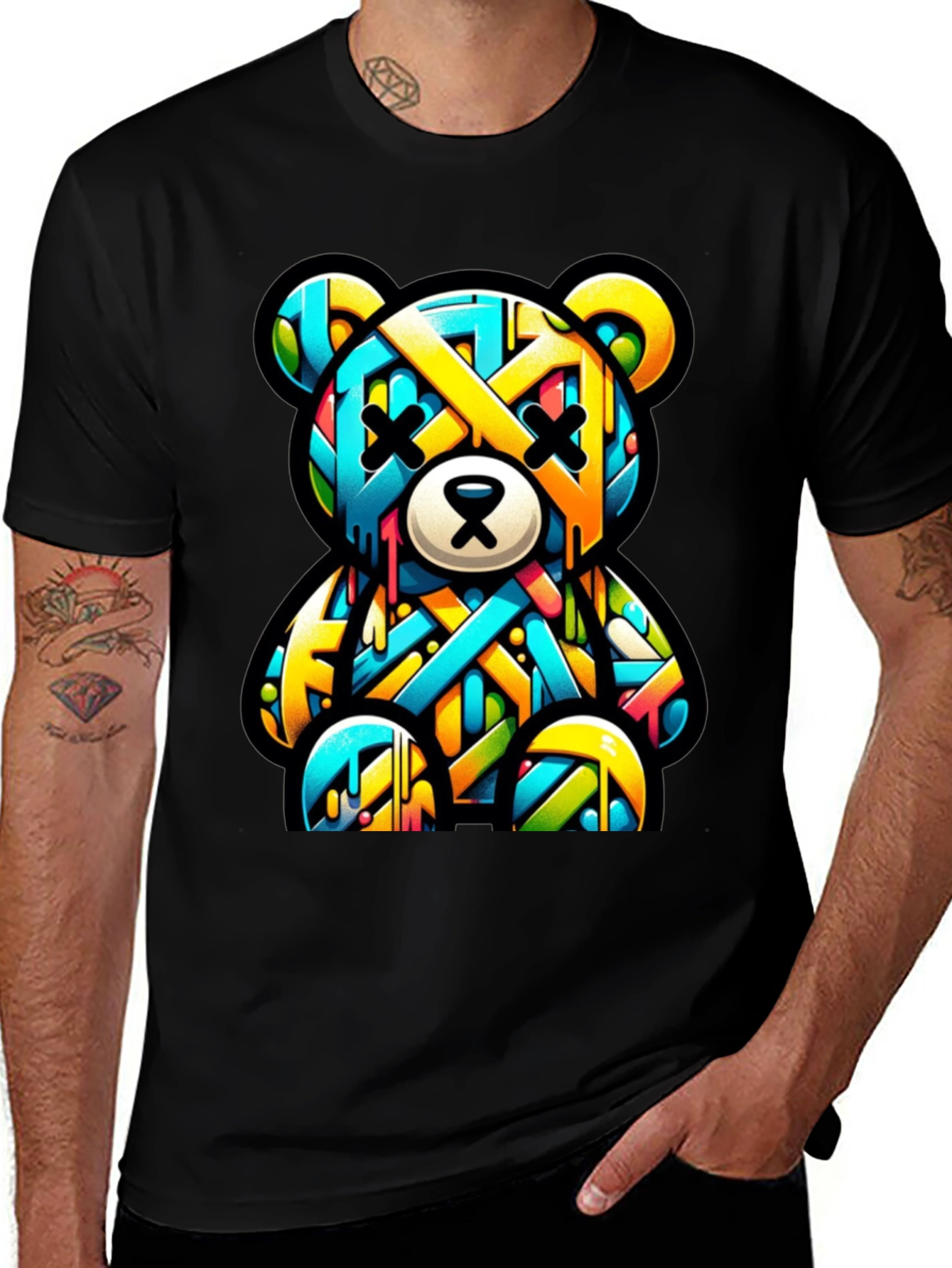 Variant 26 of Cool Graphic Tee with Streetwear Bear