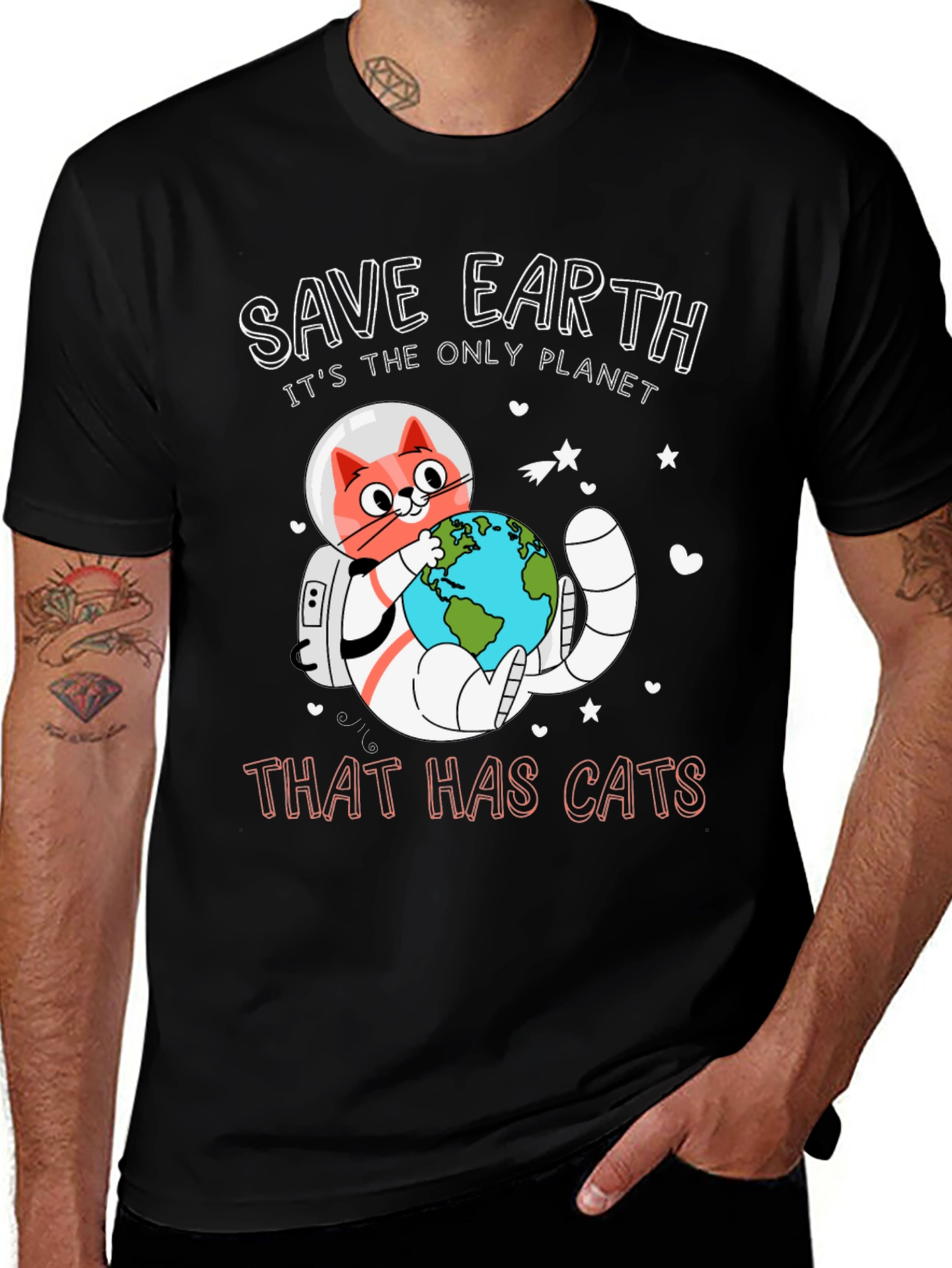 Variant 28 of Save Earth, Planet of Cats T-Shirt