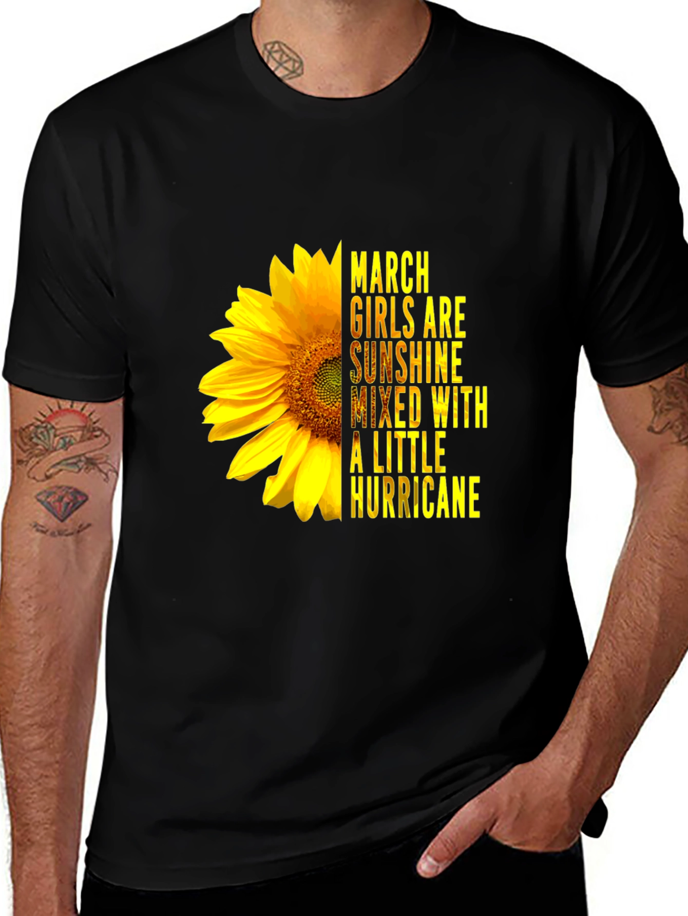 March Girls Sunflower Graphic Tee
