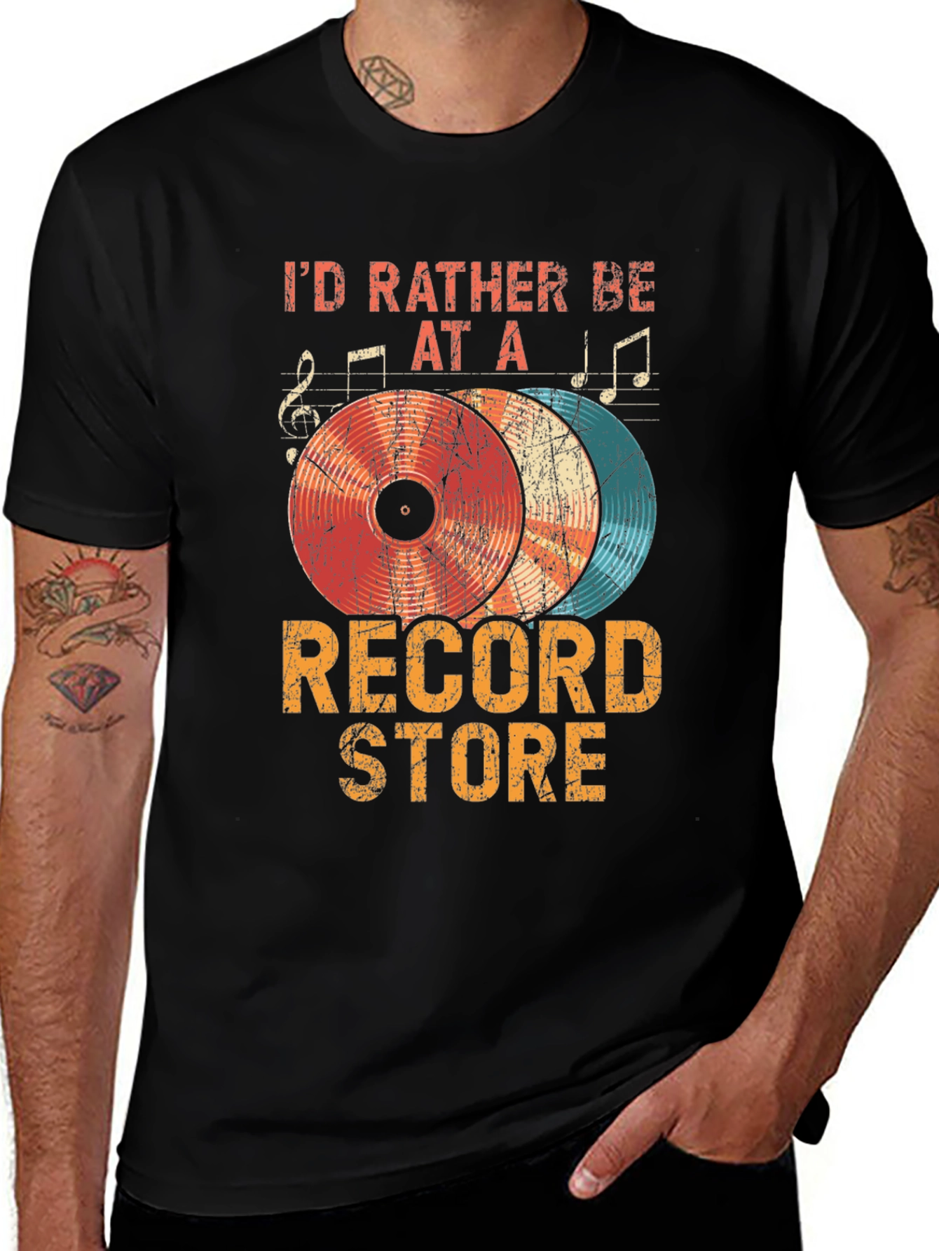 Variant 22 of I'd Rather Be At A Record Store Graphic T-Shirt