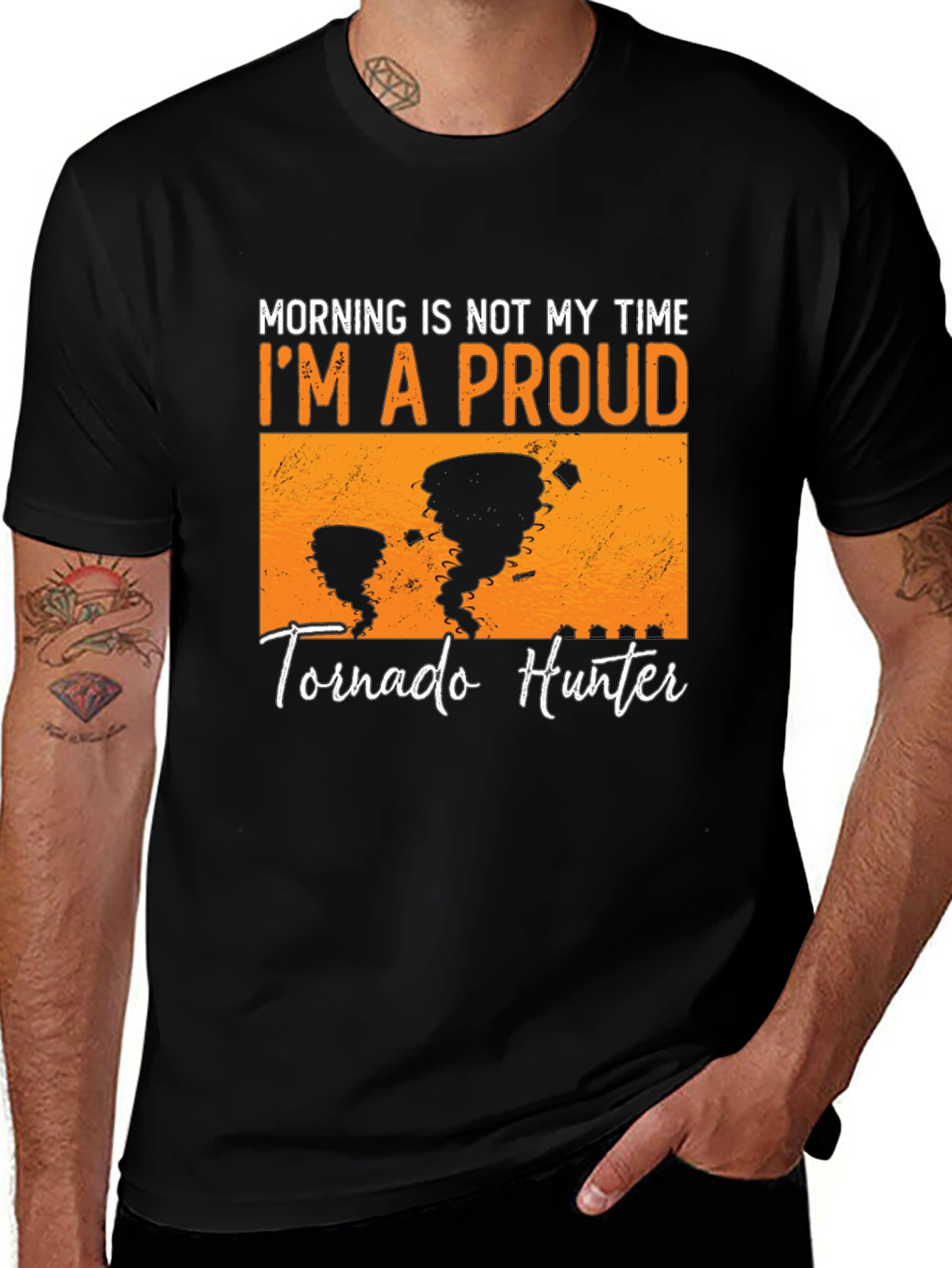 Tornado Hunter Graphic Tee - Morning is Not My Time