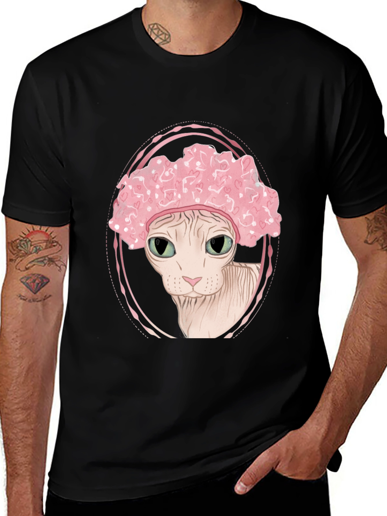 Variant 17 of Sphynx Cat Shower Cap T-Shirt