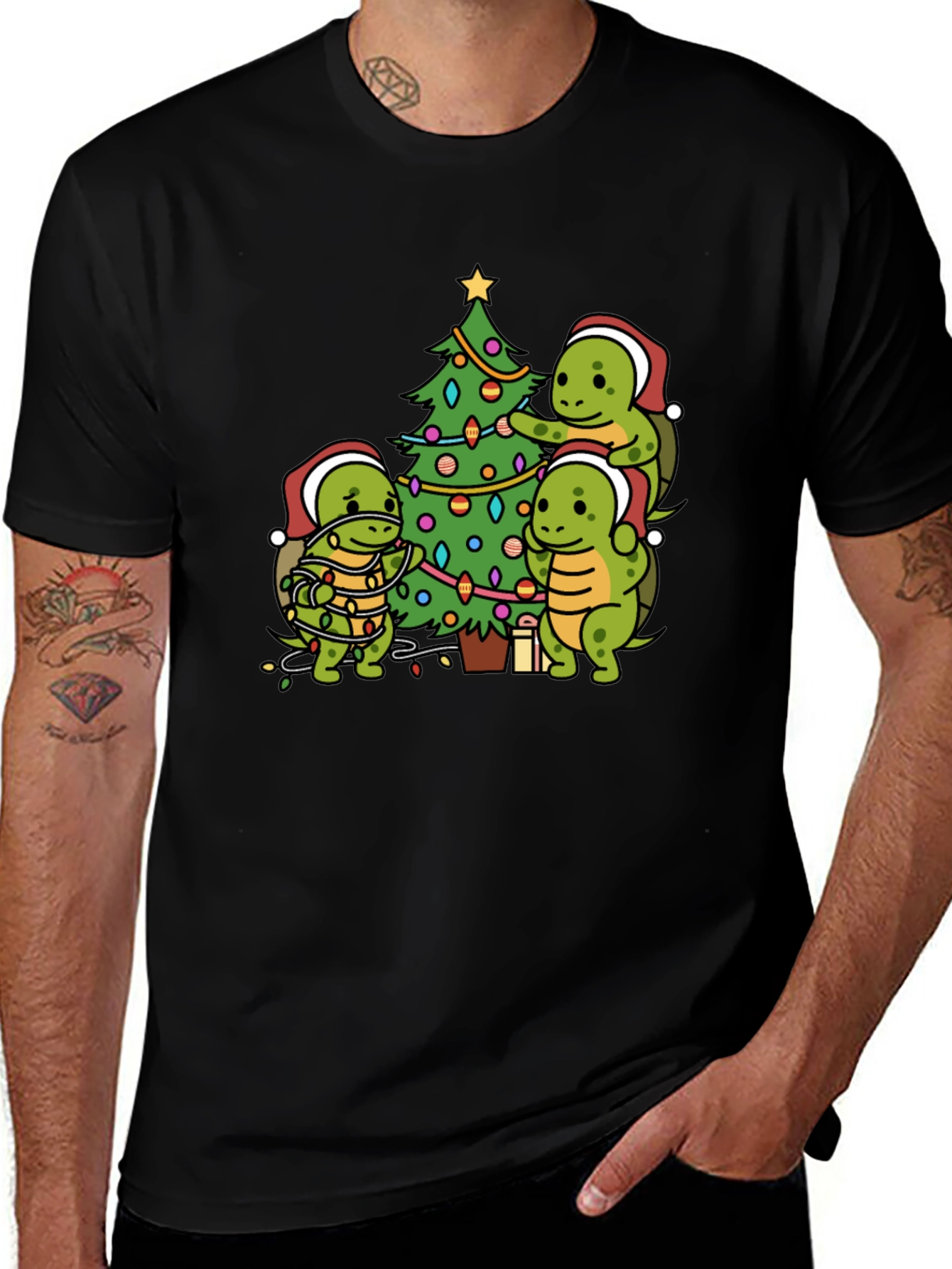 Turtle Christmas Tree T-Shirt