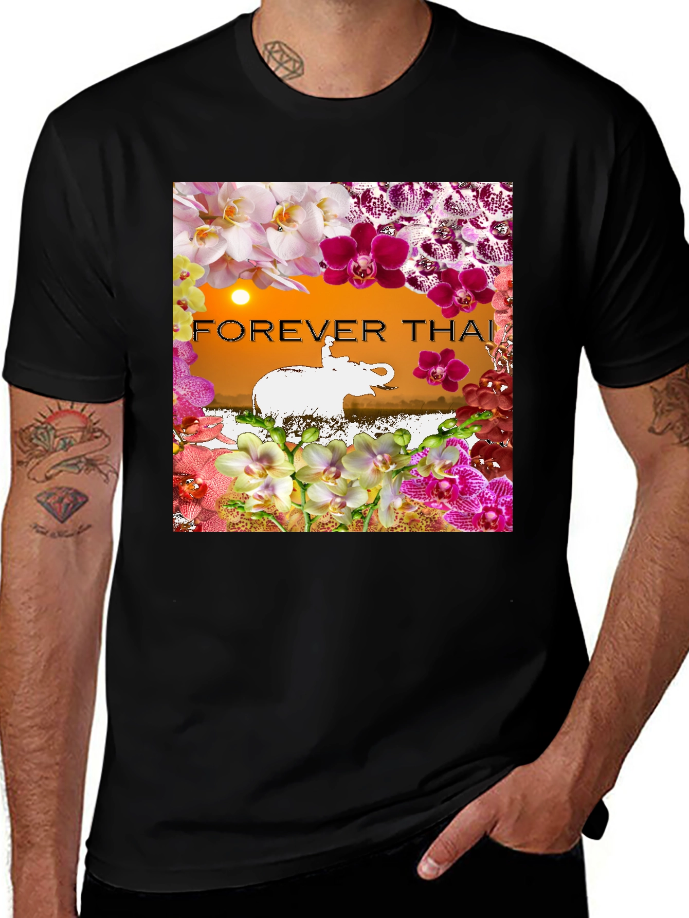Forever Thai Elephant Orchid Graphic Tee