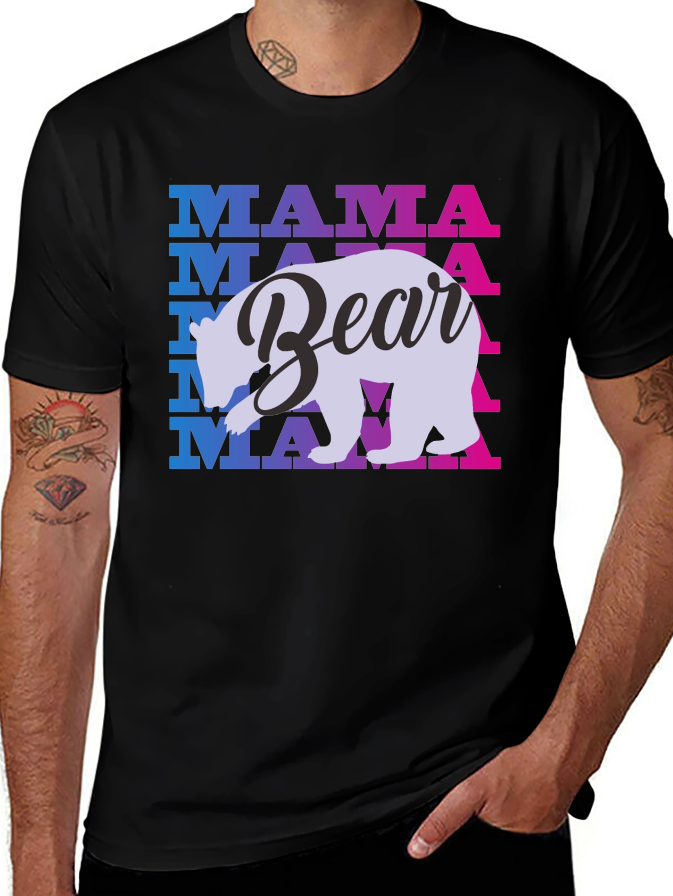 Variant 19 of Mama Bear Graphic Tee - Cute Mother's Day Gift