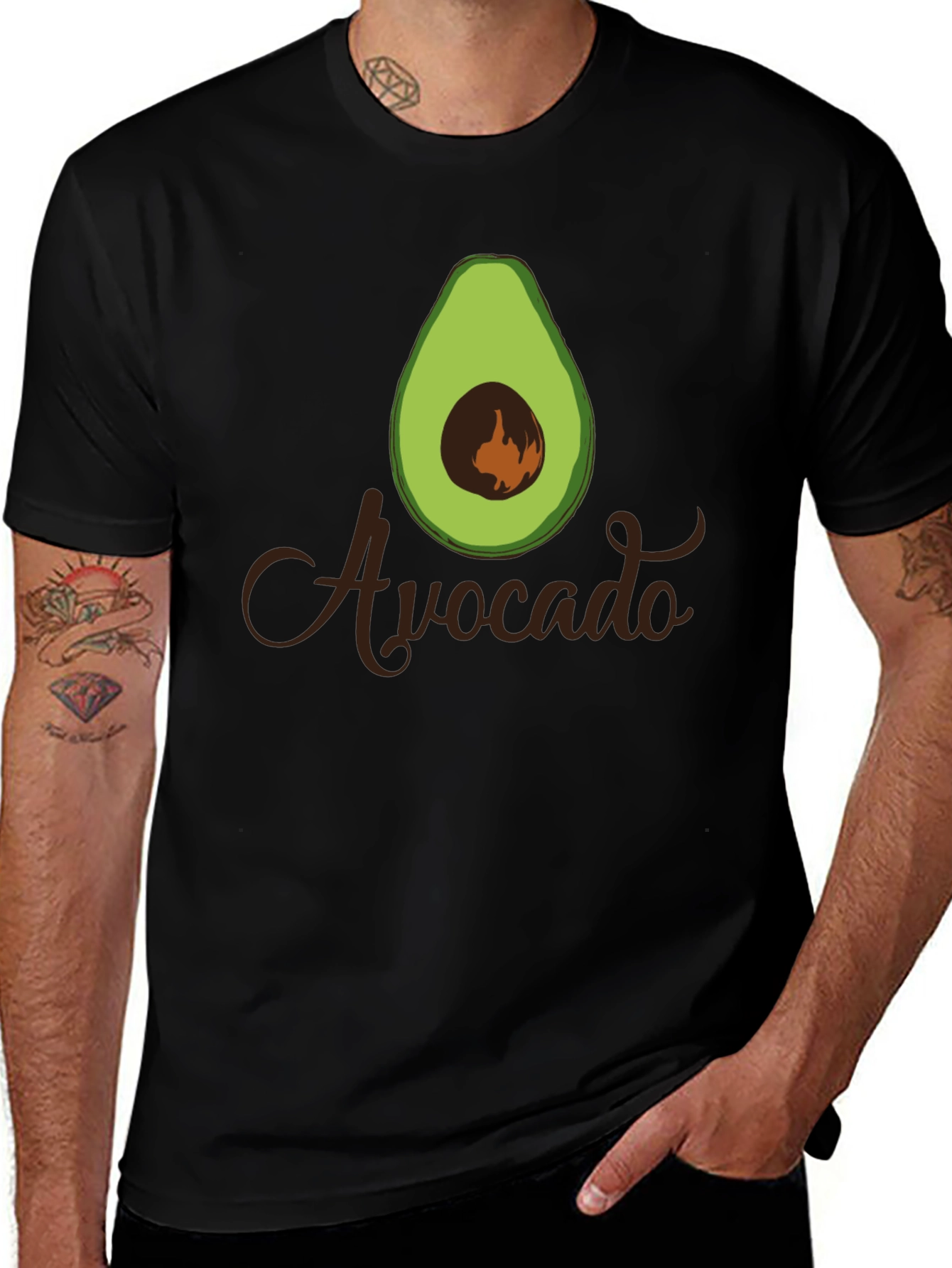 Variant 30 of Avocado Graphic Black T-Shirt