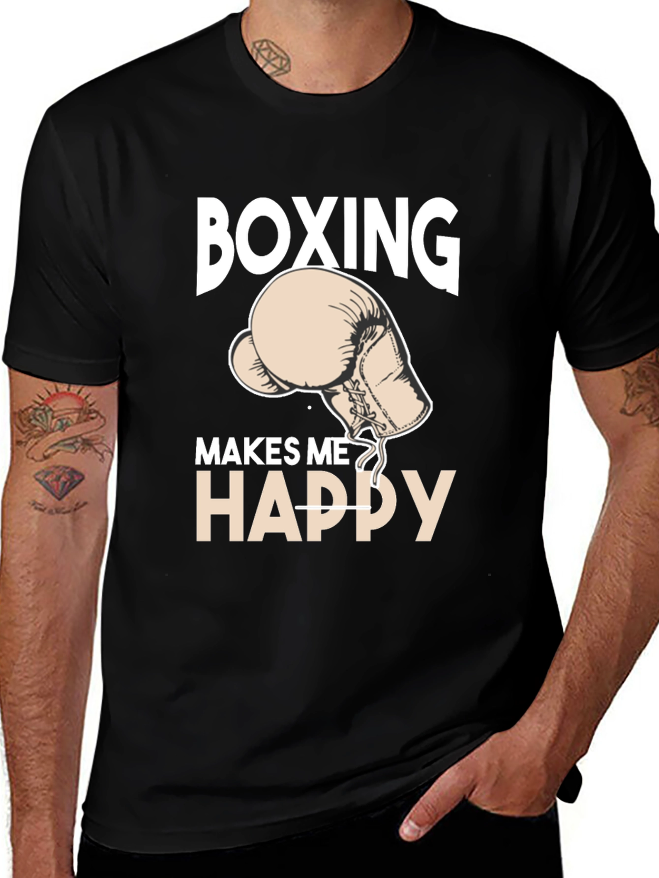 Boxing Makes Me Happy T-Shirt