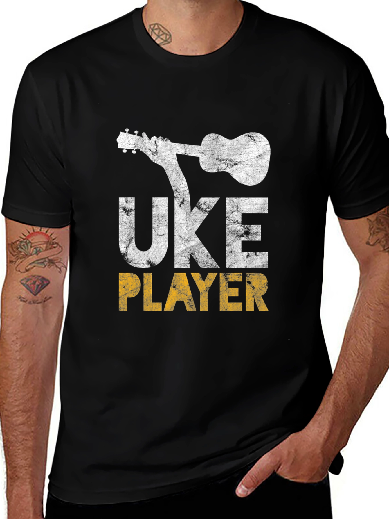 Variant 26 of Uke Player Black T-Shirt