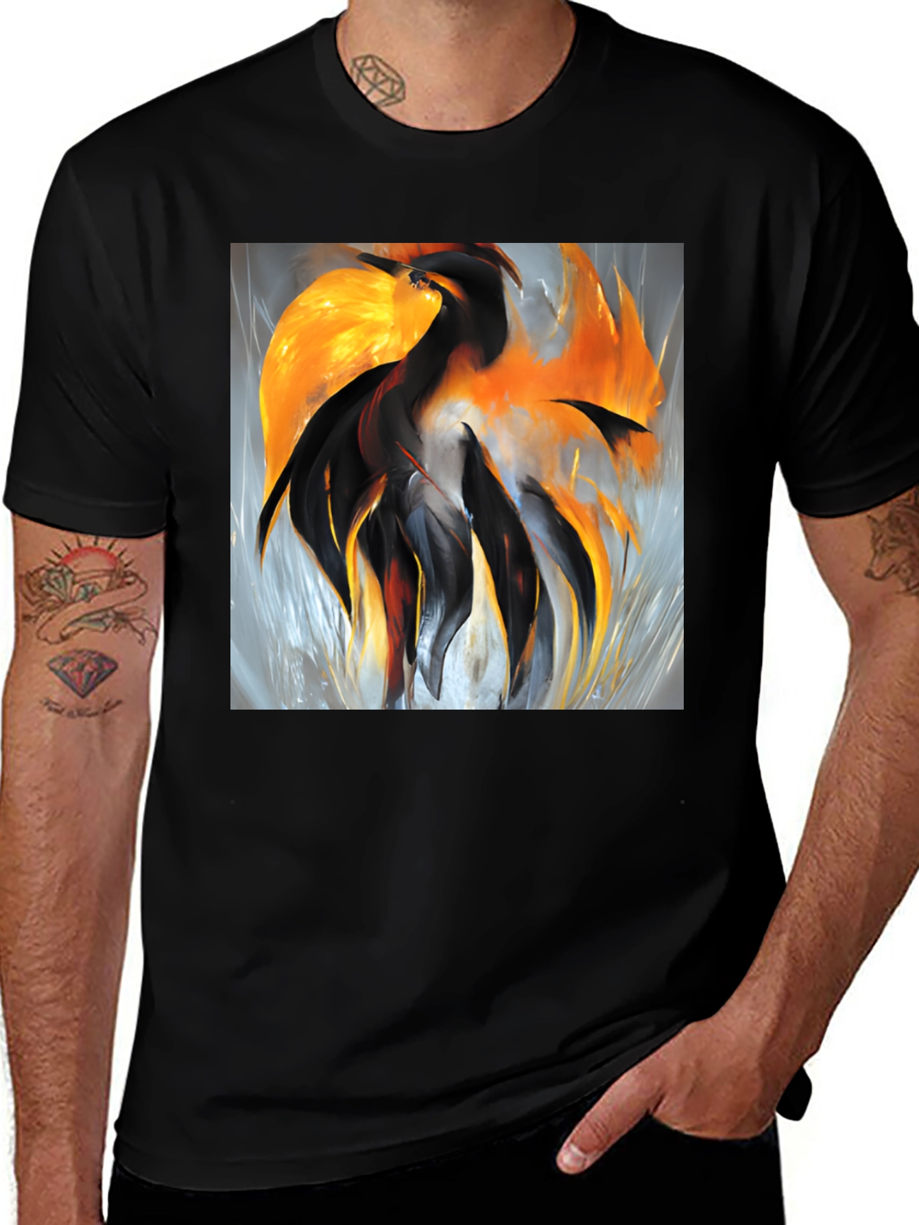 Variant 10 of Phoenix Graphic Black T-Shirt
