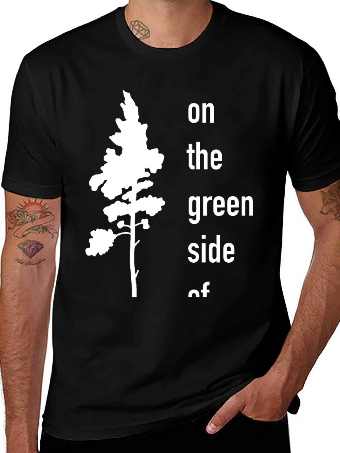Variant 2 of On the Green Side T-Shirt - Nature Inspired Graphic Tee