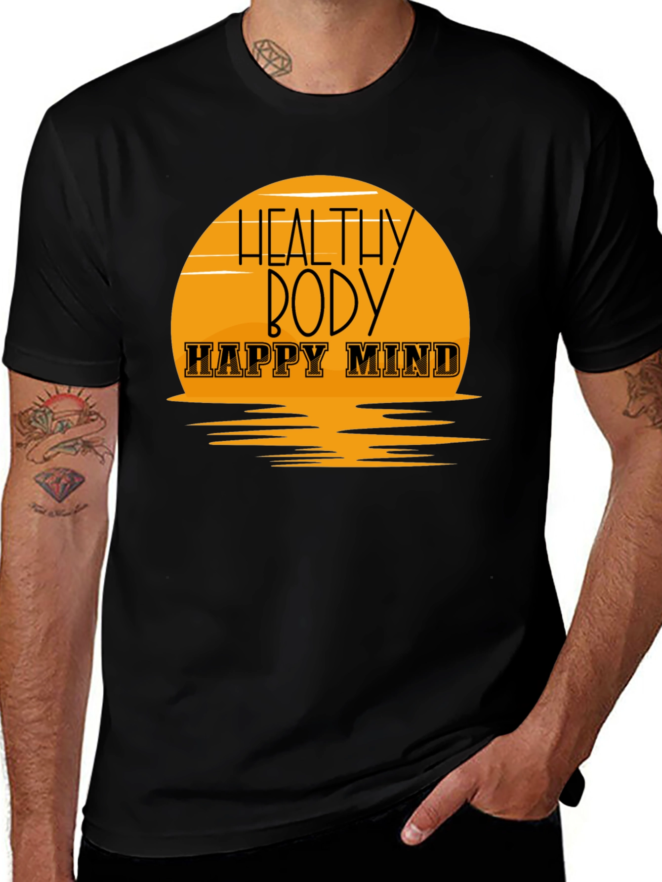 Variant 13 of Healthy Body Happy Mind Graphic T-Shirt