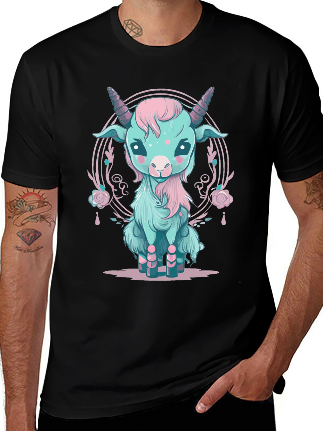 Variant 6 of Pastel Goth Goat T-Shirt