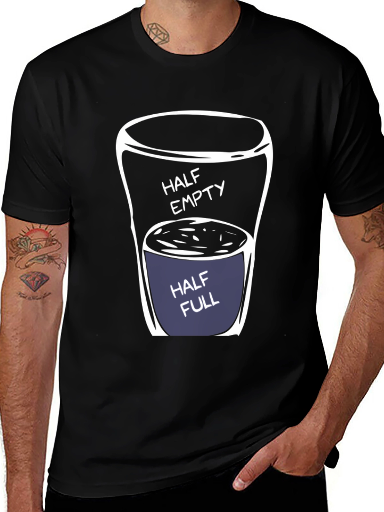 Variant 13 of Half Empty/Full Graphic Tee