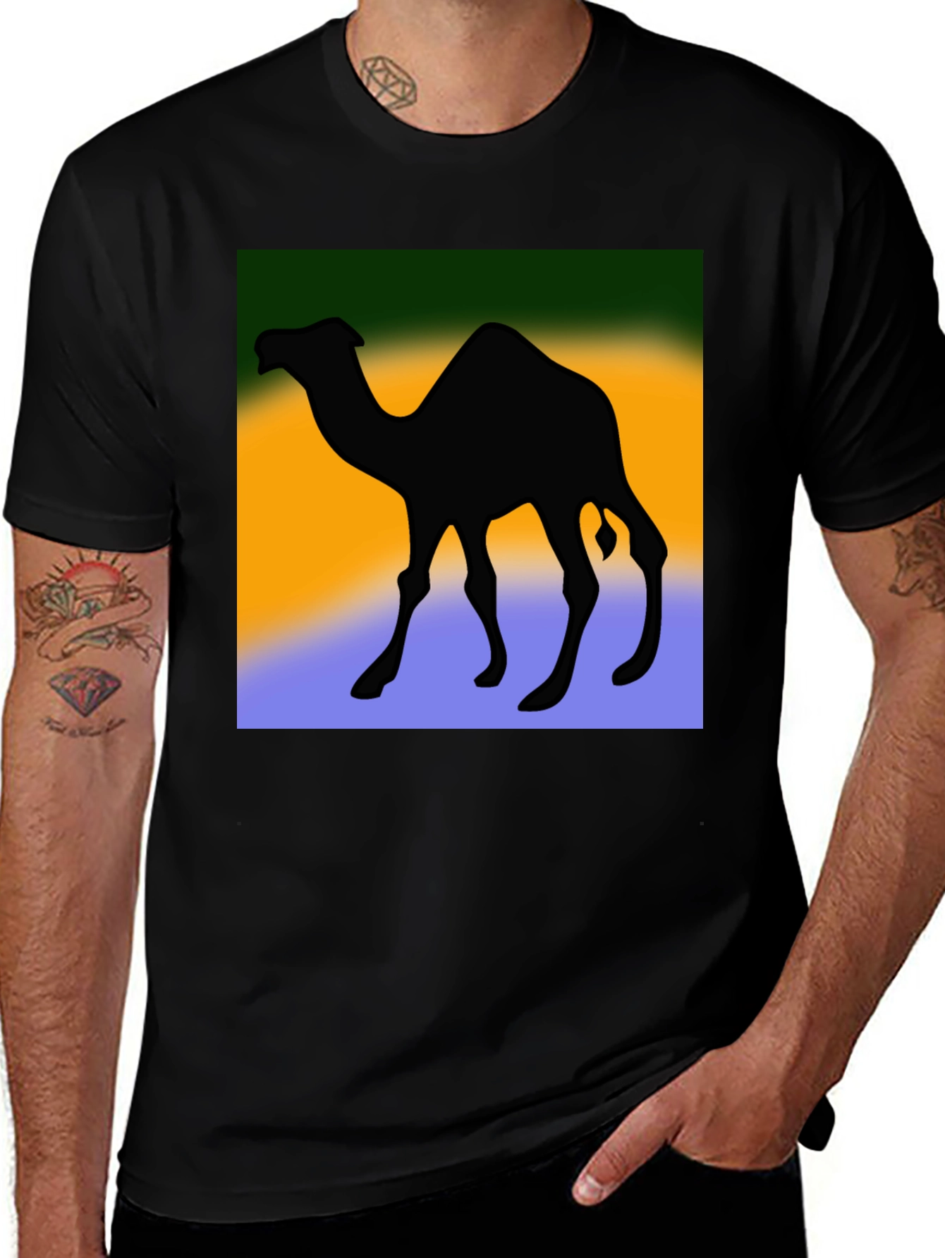 Variant 19 of Camel Silhouette Graphic Tee - Desert Vibes