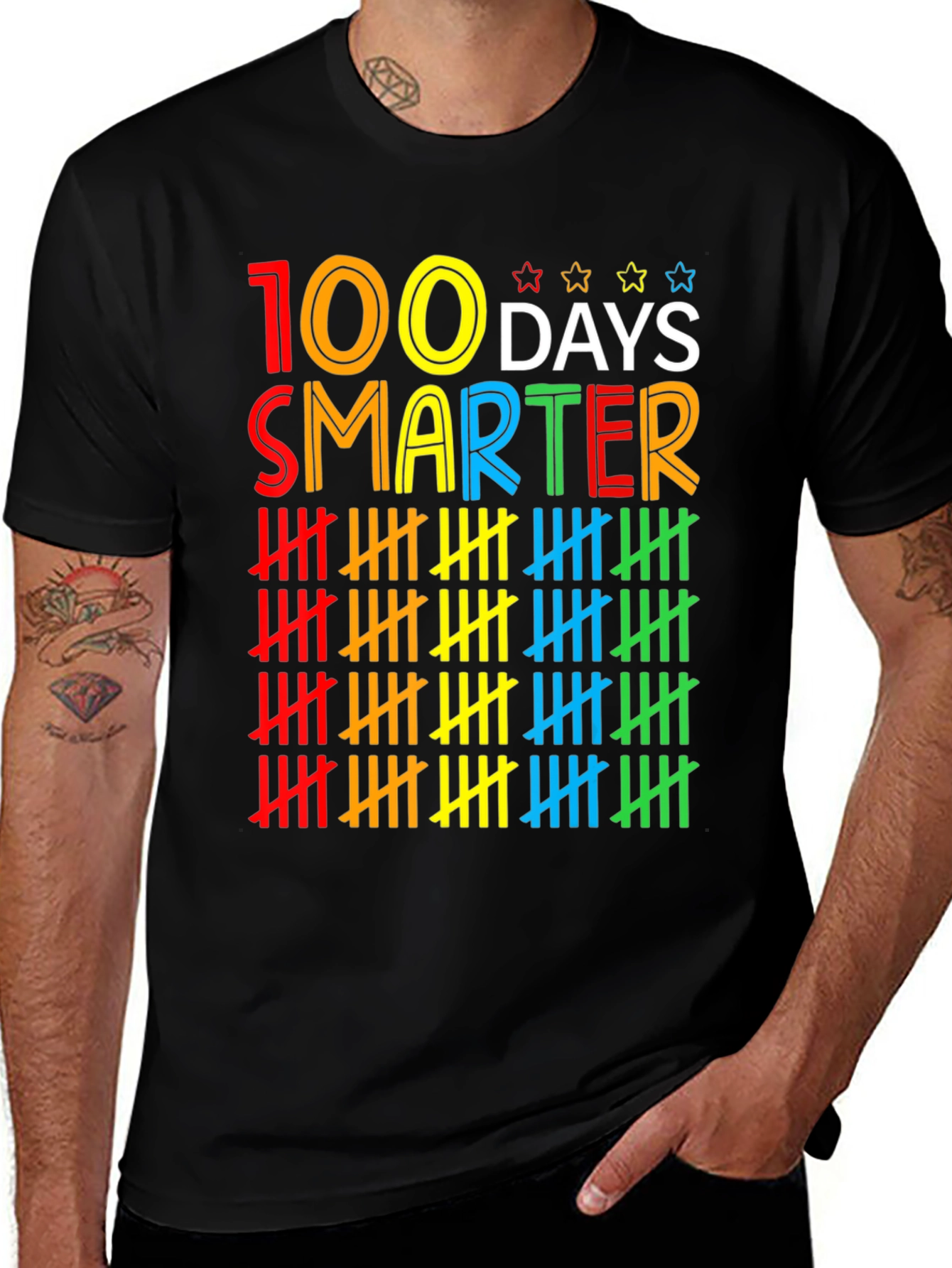 100 Days Smarter T-Shirt - Colorful Design
