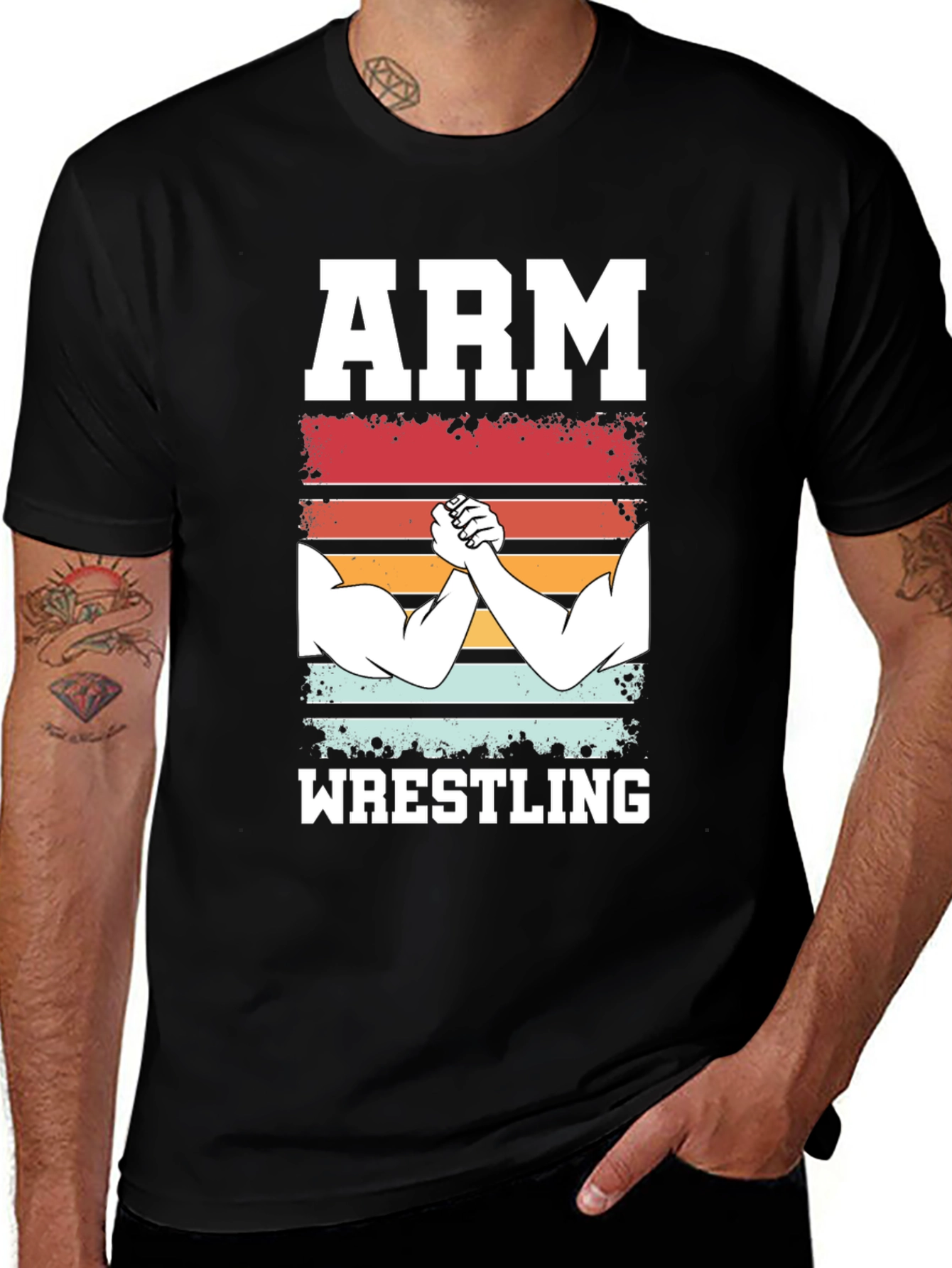 Variant 17 of Vintage Arm Wrestling T-Shirt