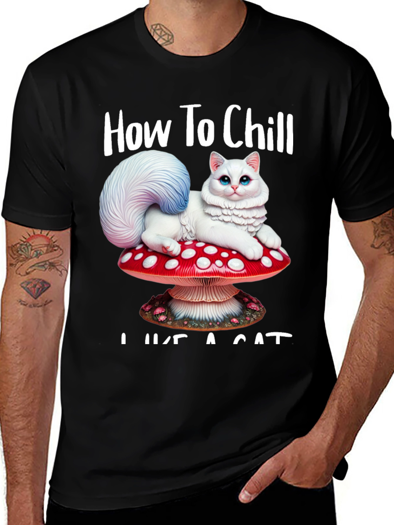 Variant 8 of How to Chill Like a Cat T-Shirt