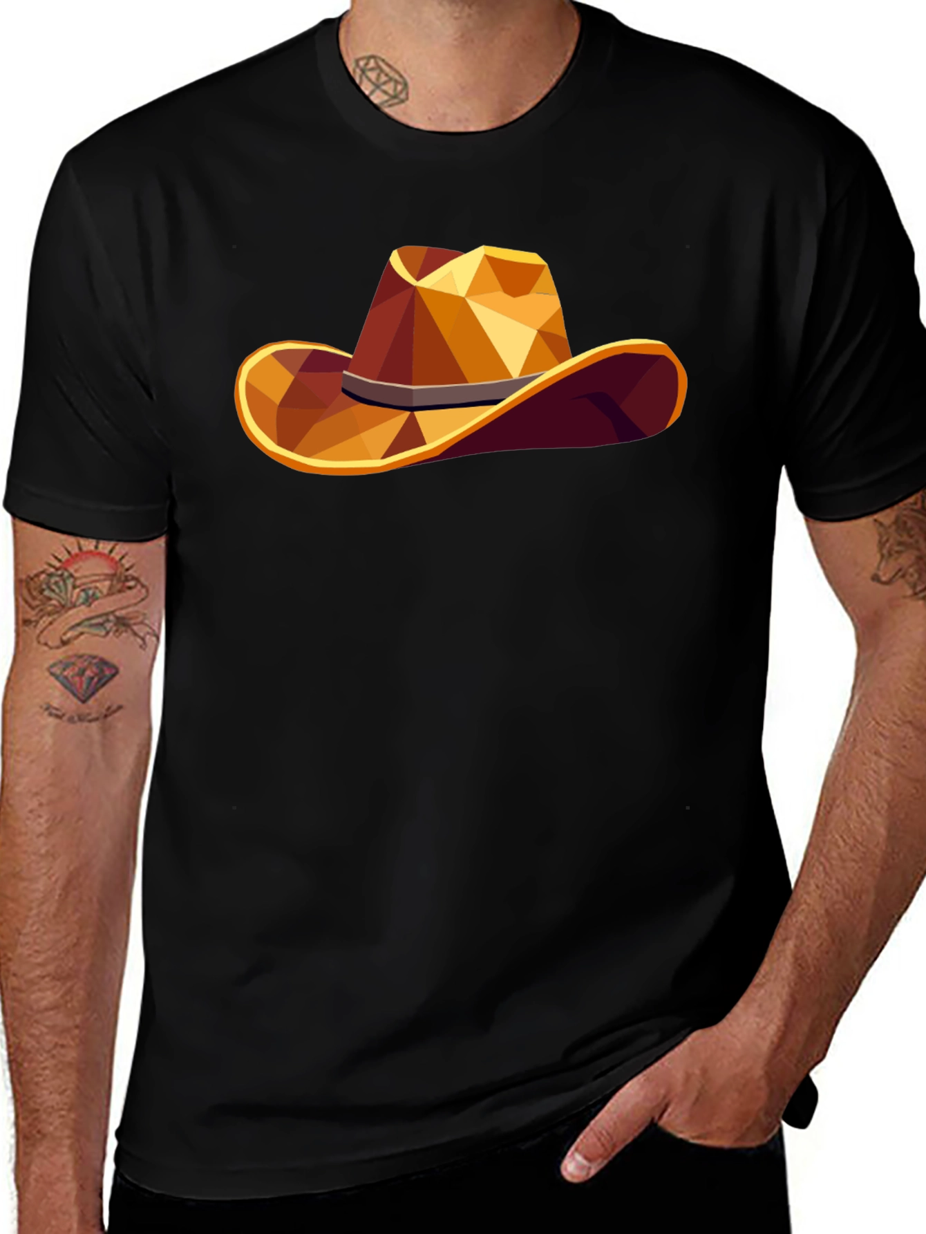 Variant 5 of Geometric Cowboy Hat T-Shirt