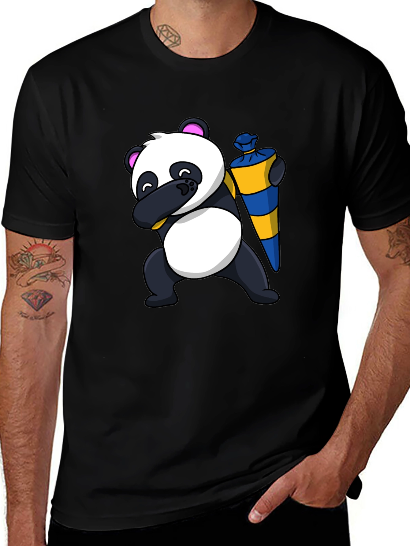 Variant 6 of Panda Dab School Cone T-Shirt
